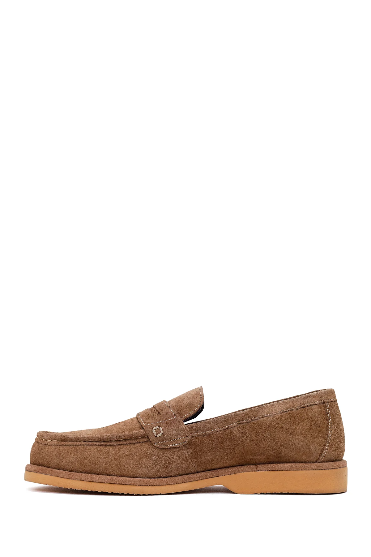 Erkek Vizon Süet Deri Casual Loafer - Image 3
