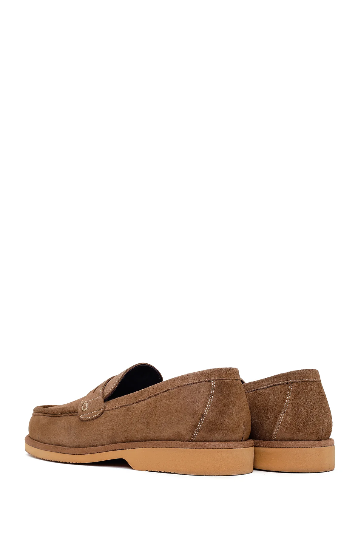 Erkek Vizon Süet Deri Casual Loafer - Image 6