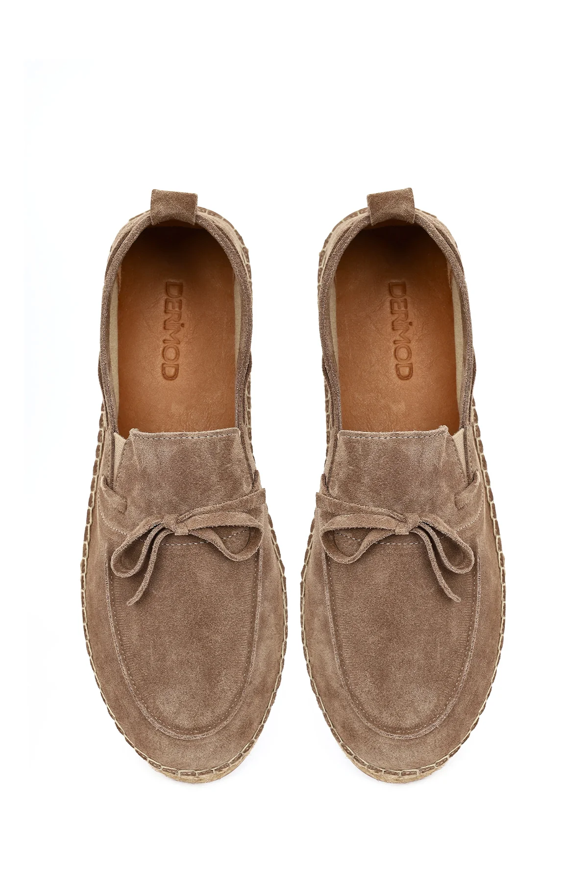 Erkek Vizon Süet Deri Espadril - Image 4