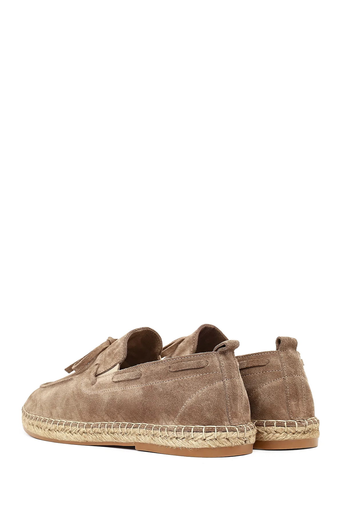 Erkek Vizon Süet Deri Espadril - Image 6