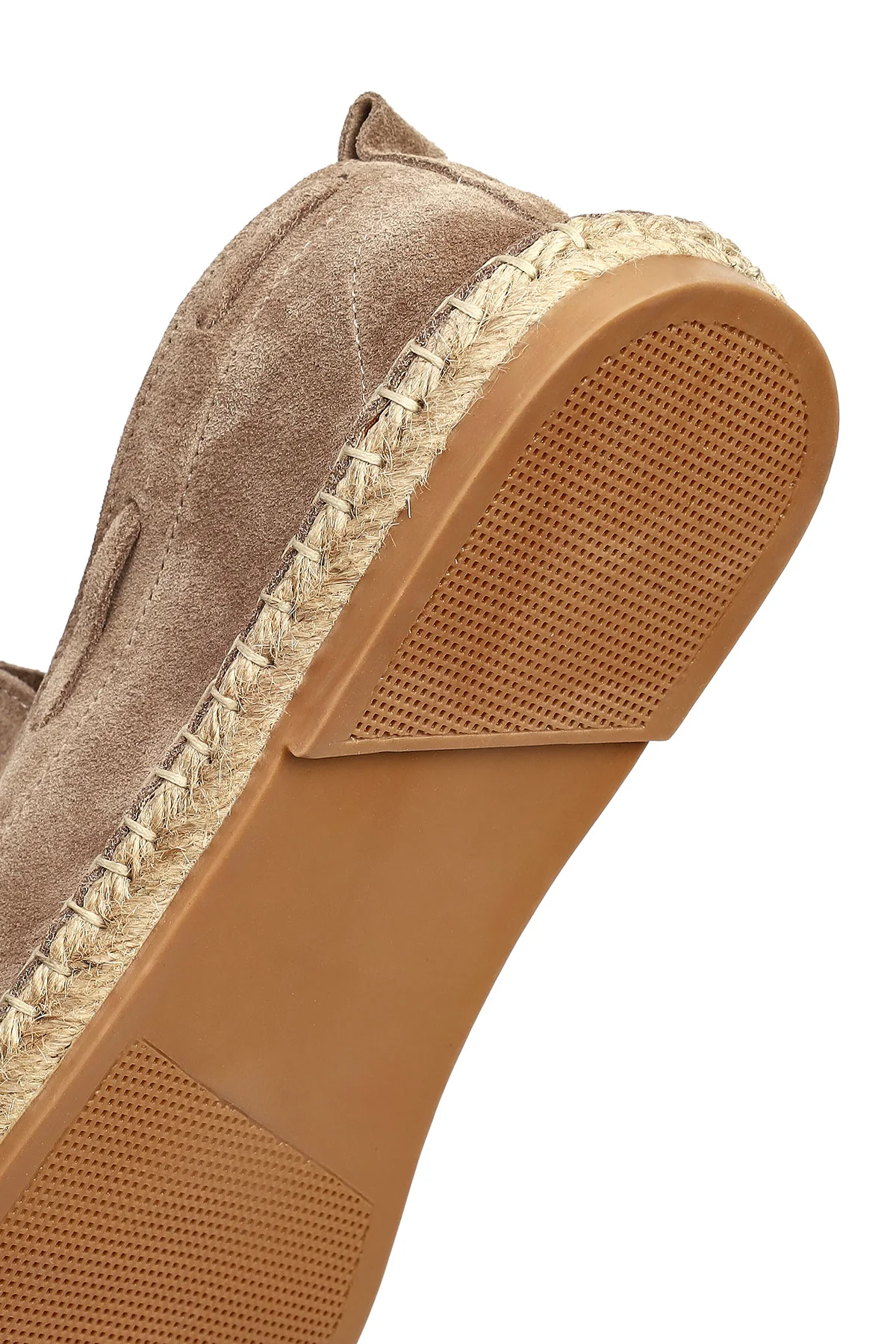 Erkek Vizon Süet Deri Espadril - Image 8