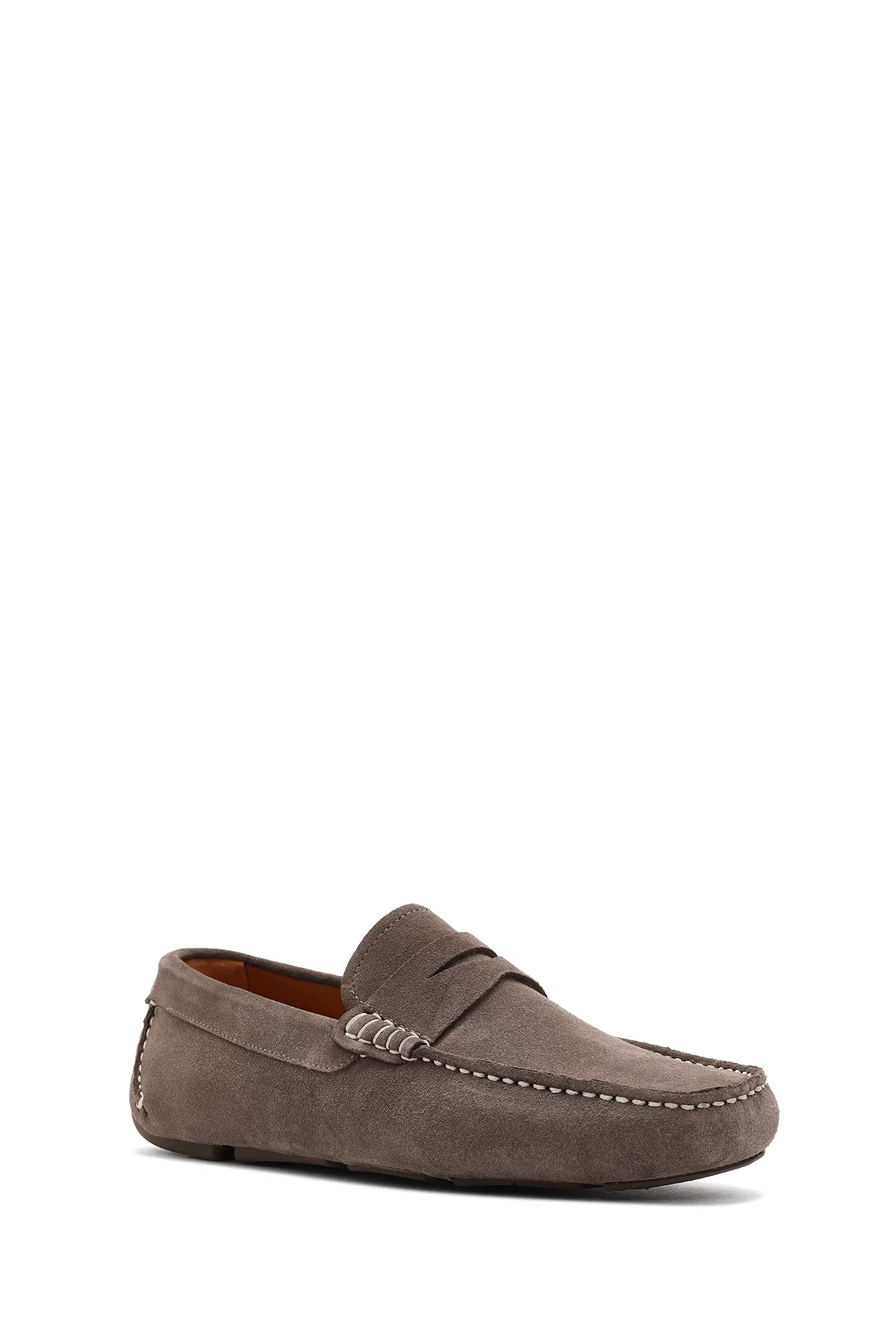 Erkek Vizon Süet Deri Loafer - Image 6
