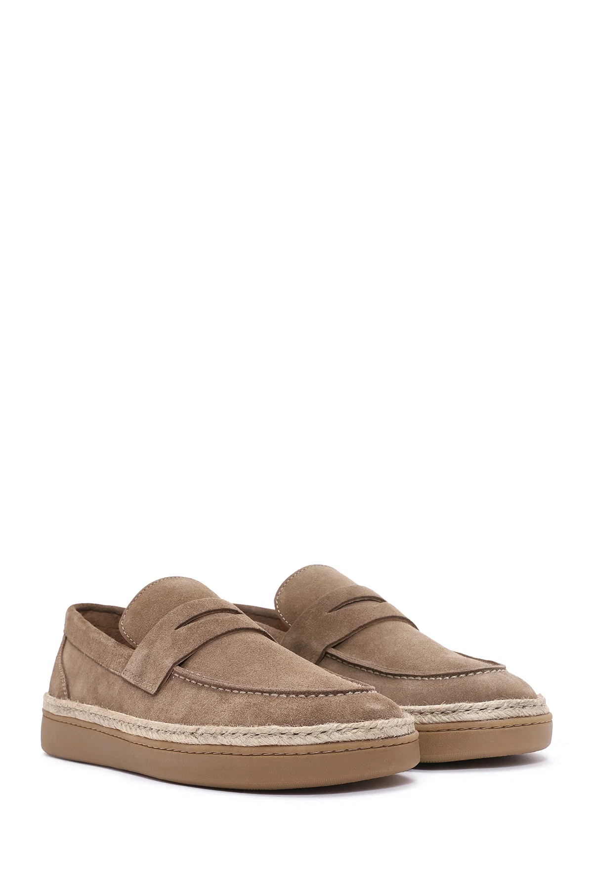 Erkek Vizon Süet Deri Loafer - Image 3
