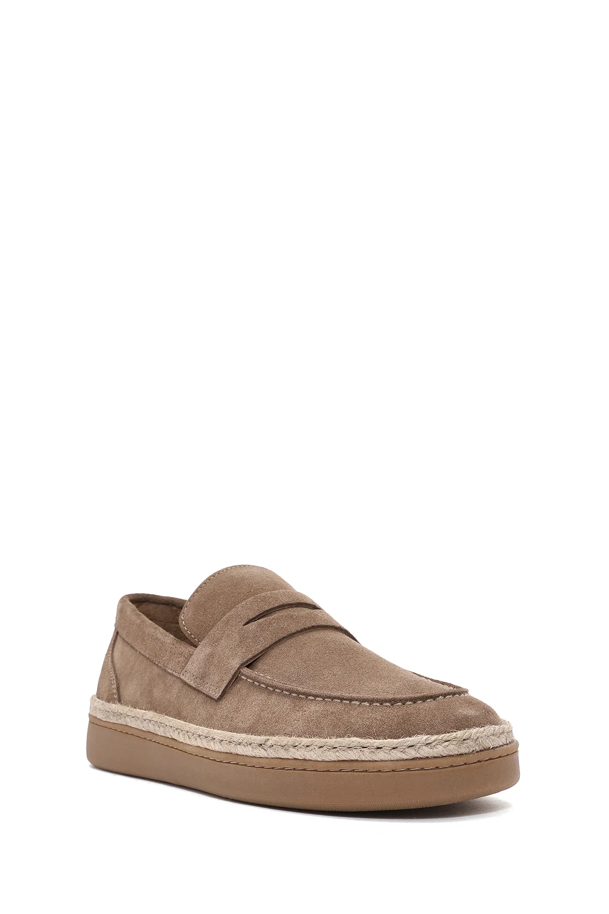 Erkek Vizon Süet Deri Loafer - Image 6