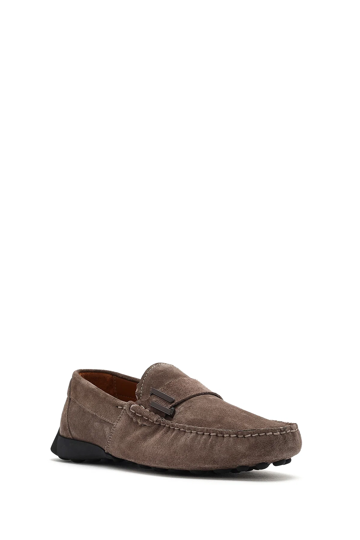 Erkek Vizon Süet Deri Loafer - Image 6