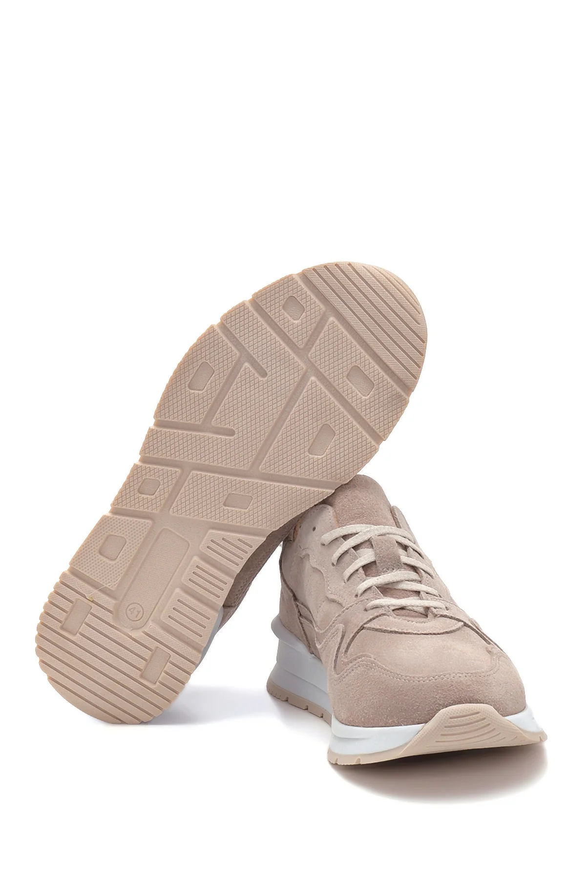 Erkek Vizon Süet Deri Sneaker - Image 4