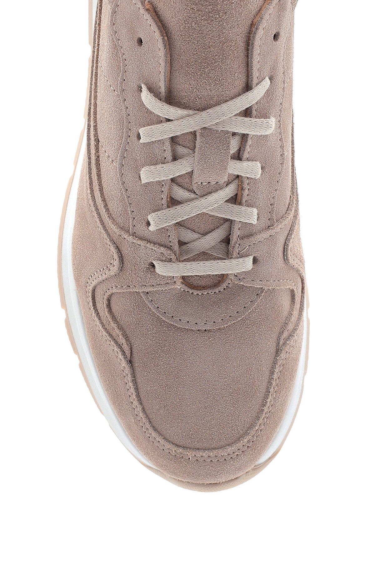 Erkek Vizon Süet Deri Sneaker - Image 5