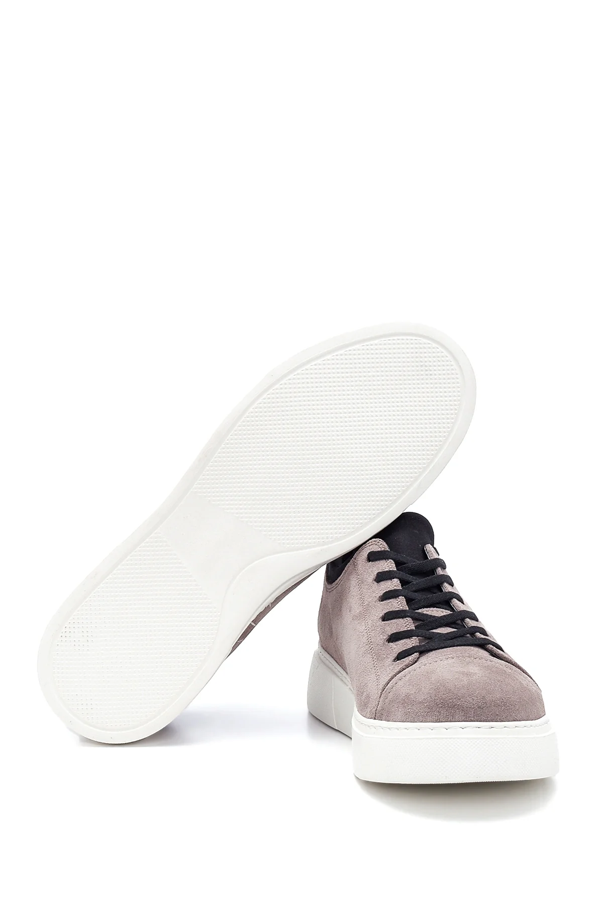 Erkek Vizon Süet Deri Sneaker - Image 4