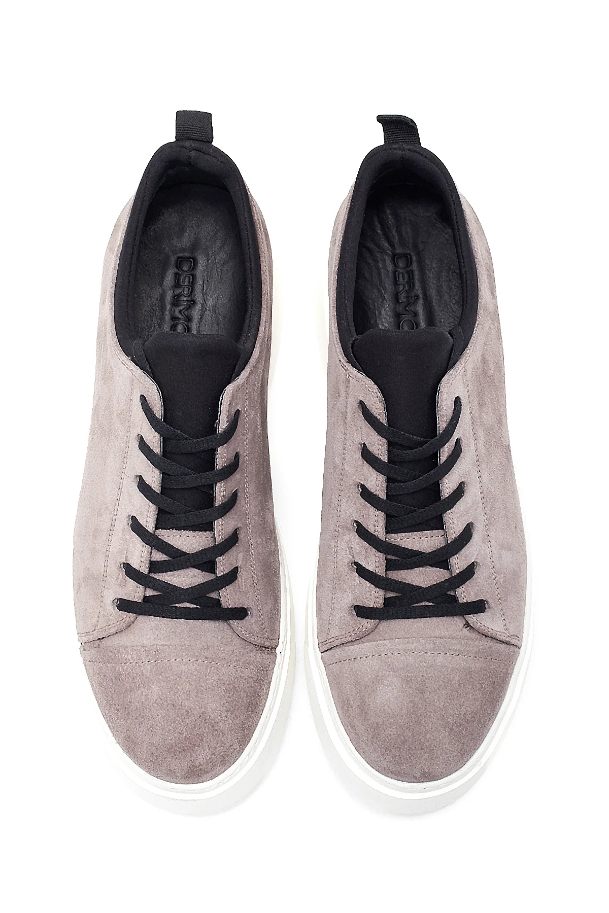 Erkek Vizon Süet Deri Sneaker - Image 7