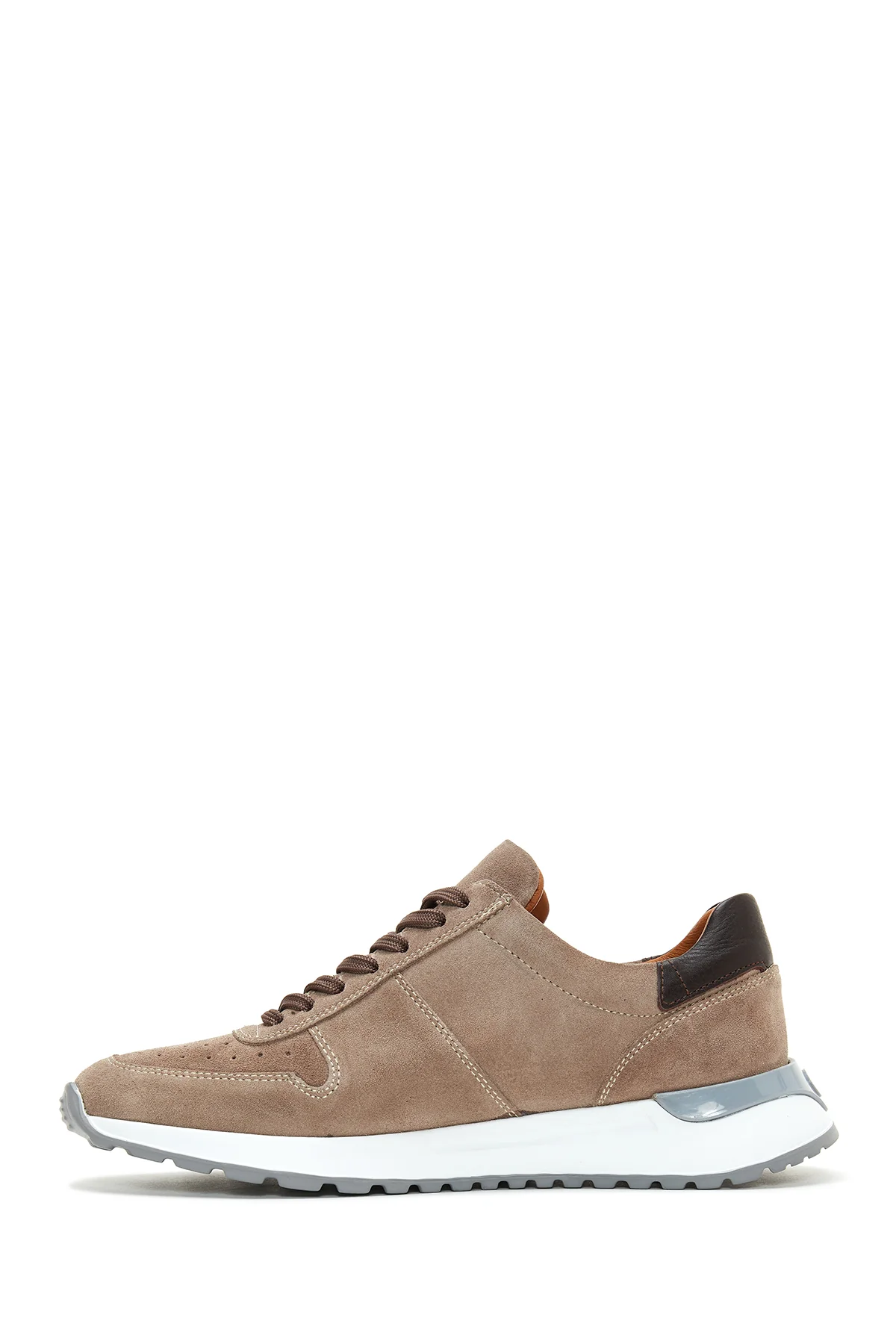 Erkek Vizon Süet Deri Sneaker - Image 2