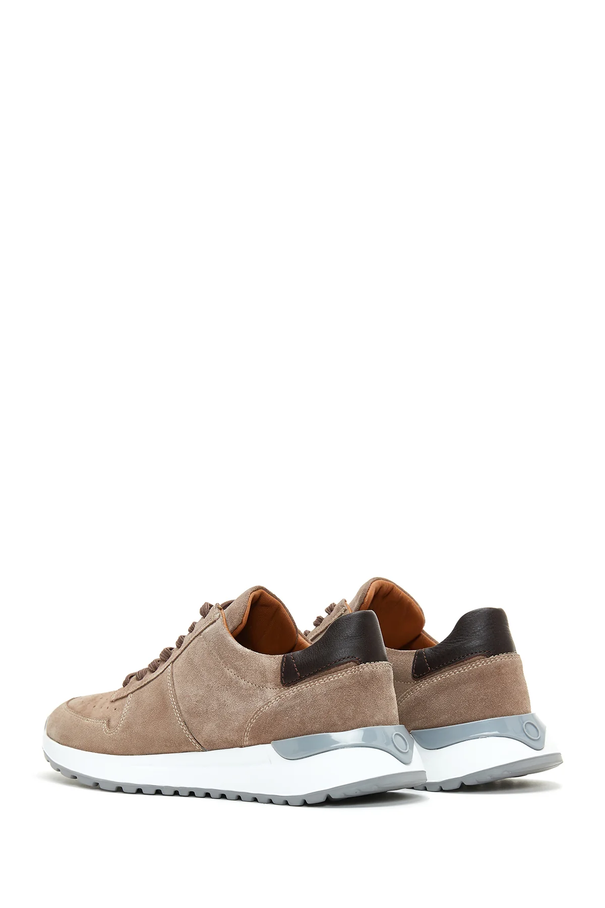 Erkek Vizon Süet Deri Sneaker - Image 5