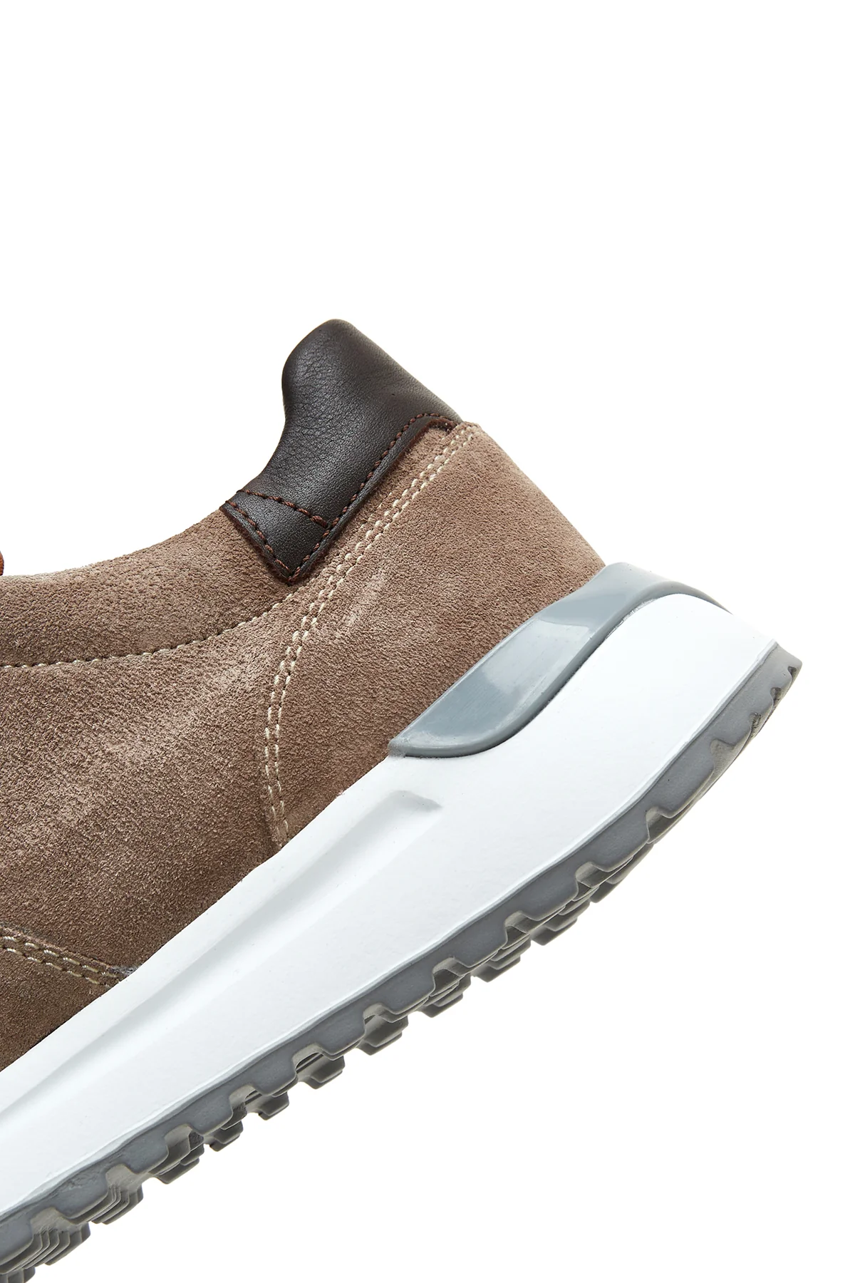 Erkek Vizon Süet Deri Sneaker - Image 8