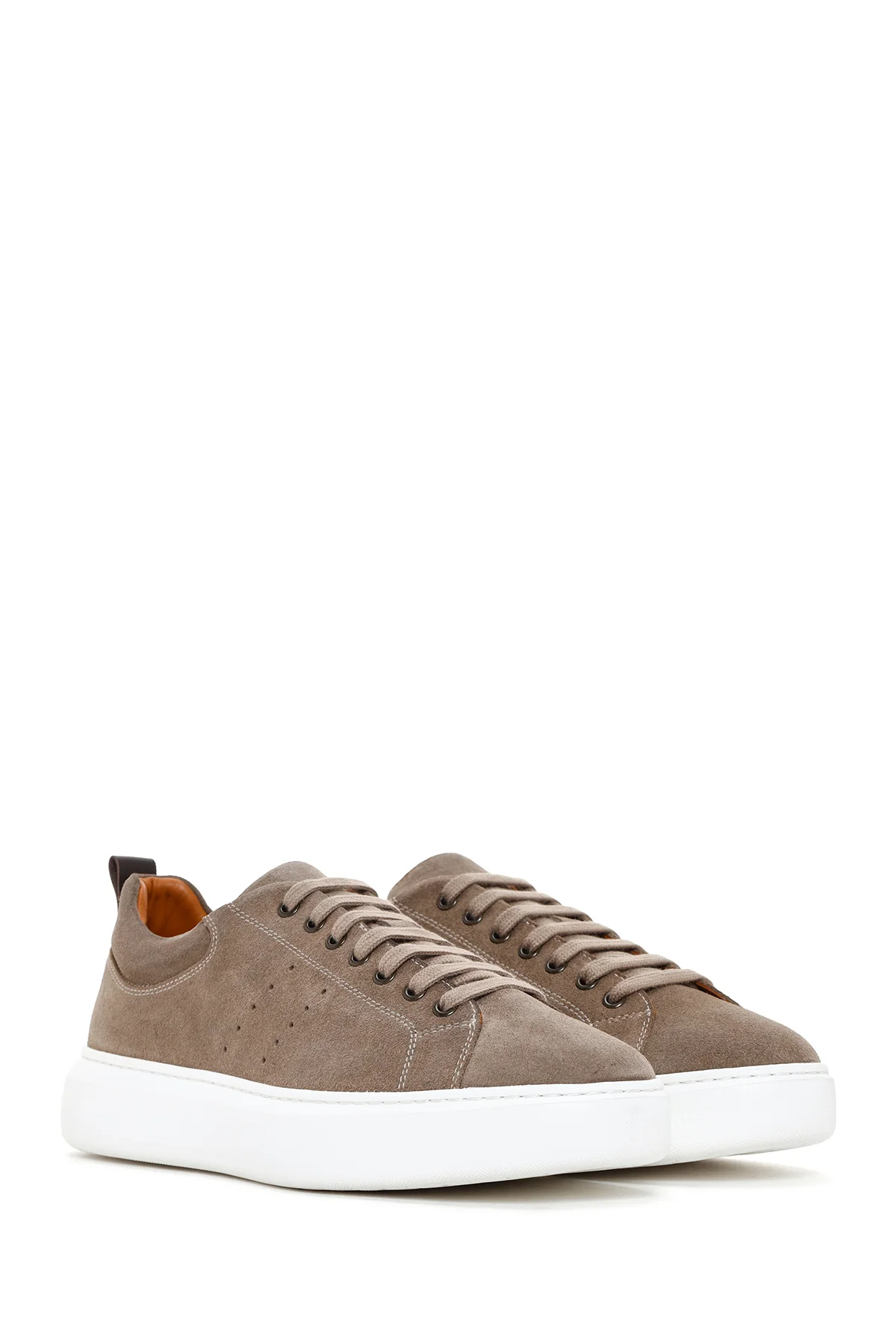 Erkek Vizon Süet Deri Sneaker - Image 3