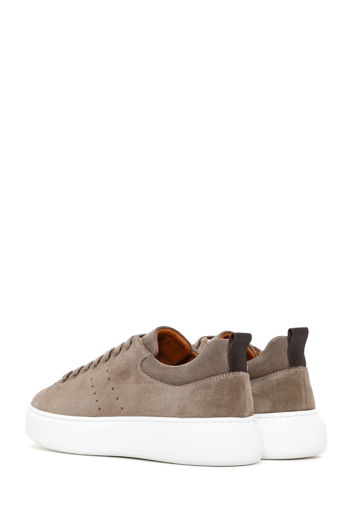 Erkek Vizon Süet Deri Sneaker - Image 5
