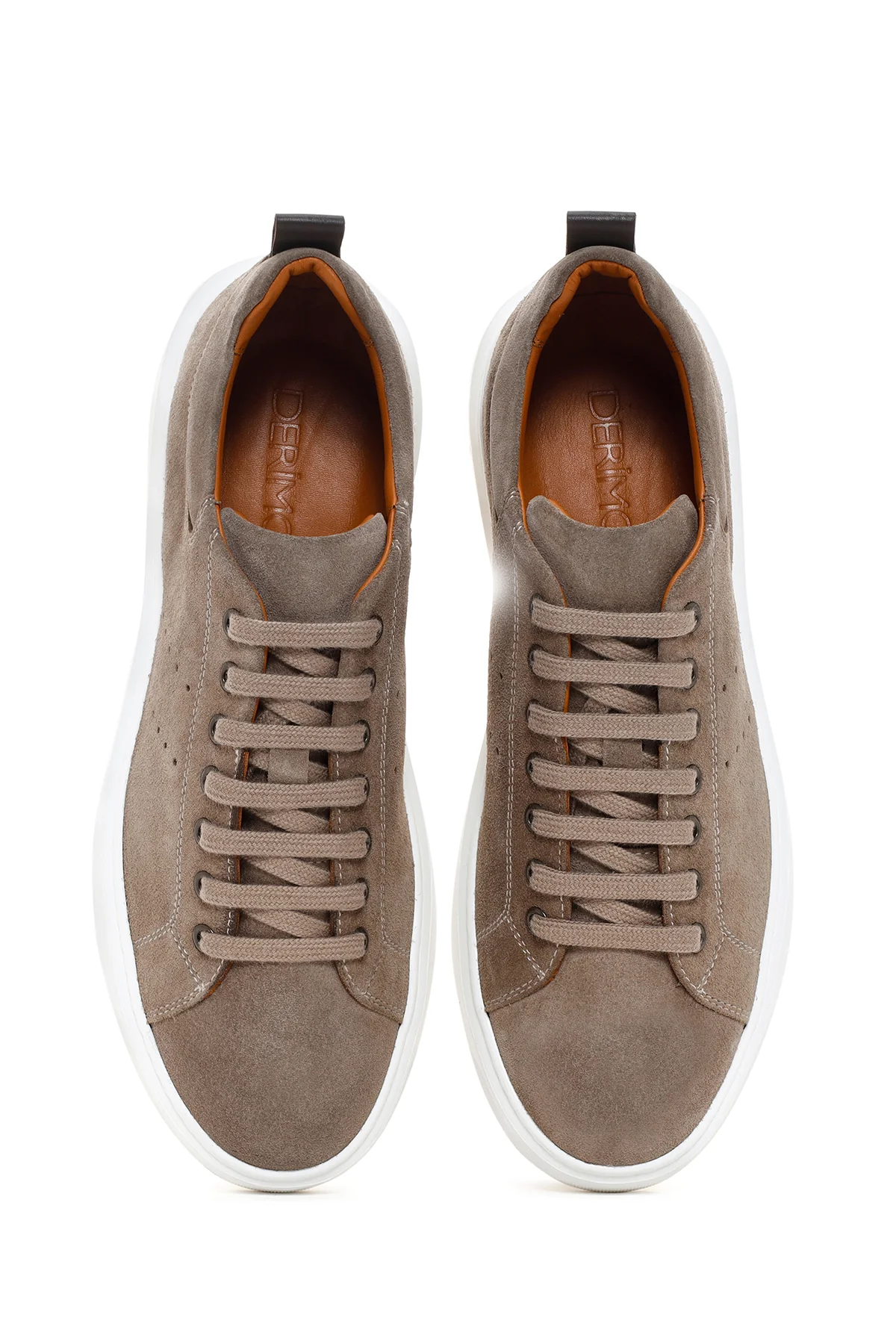 Erkek Vizon Süet Deri Sneaker - Image 6