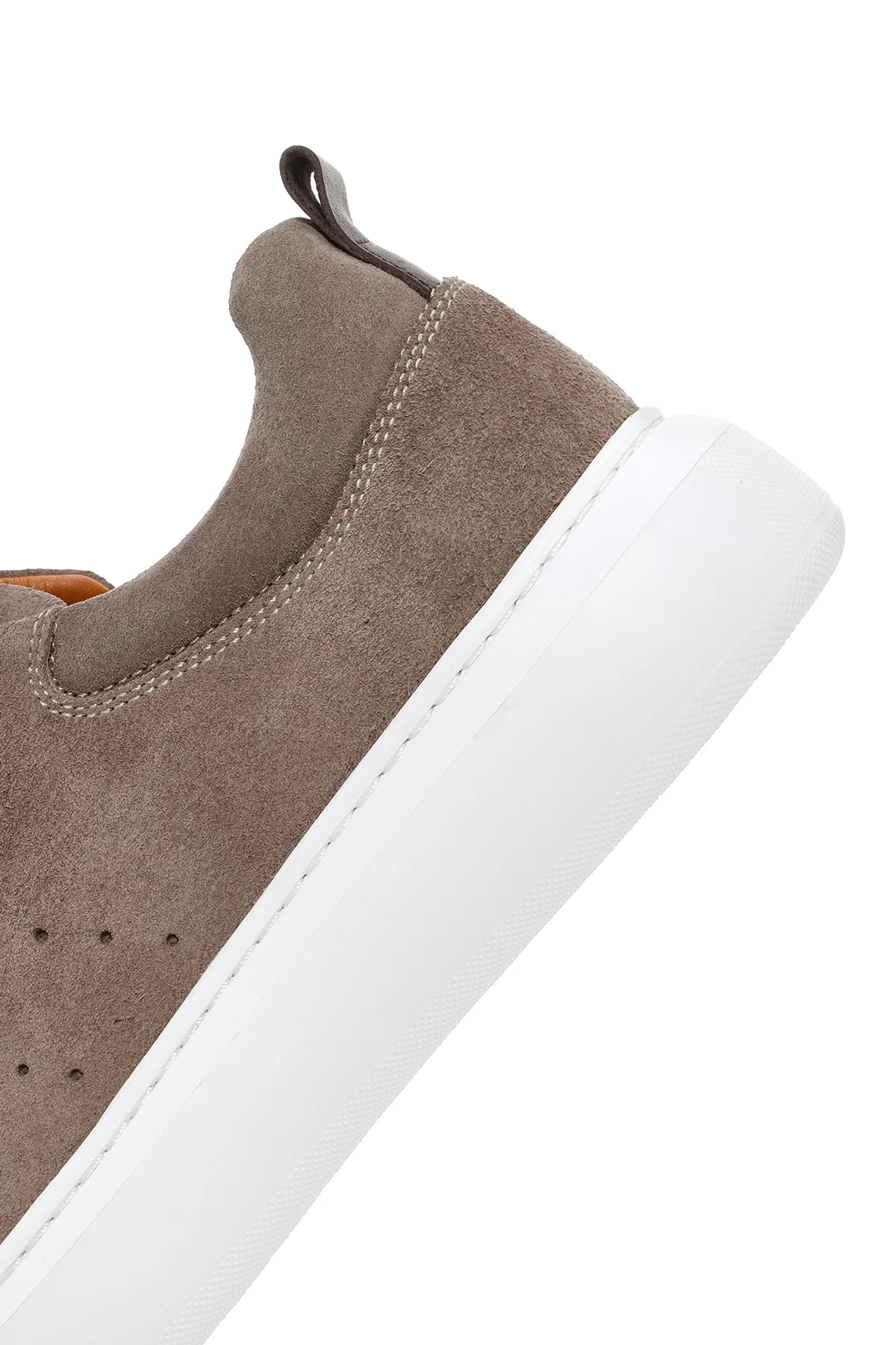 Erkek Vizon Süet Deri Sneaker - Image 7