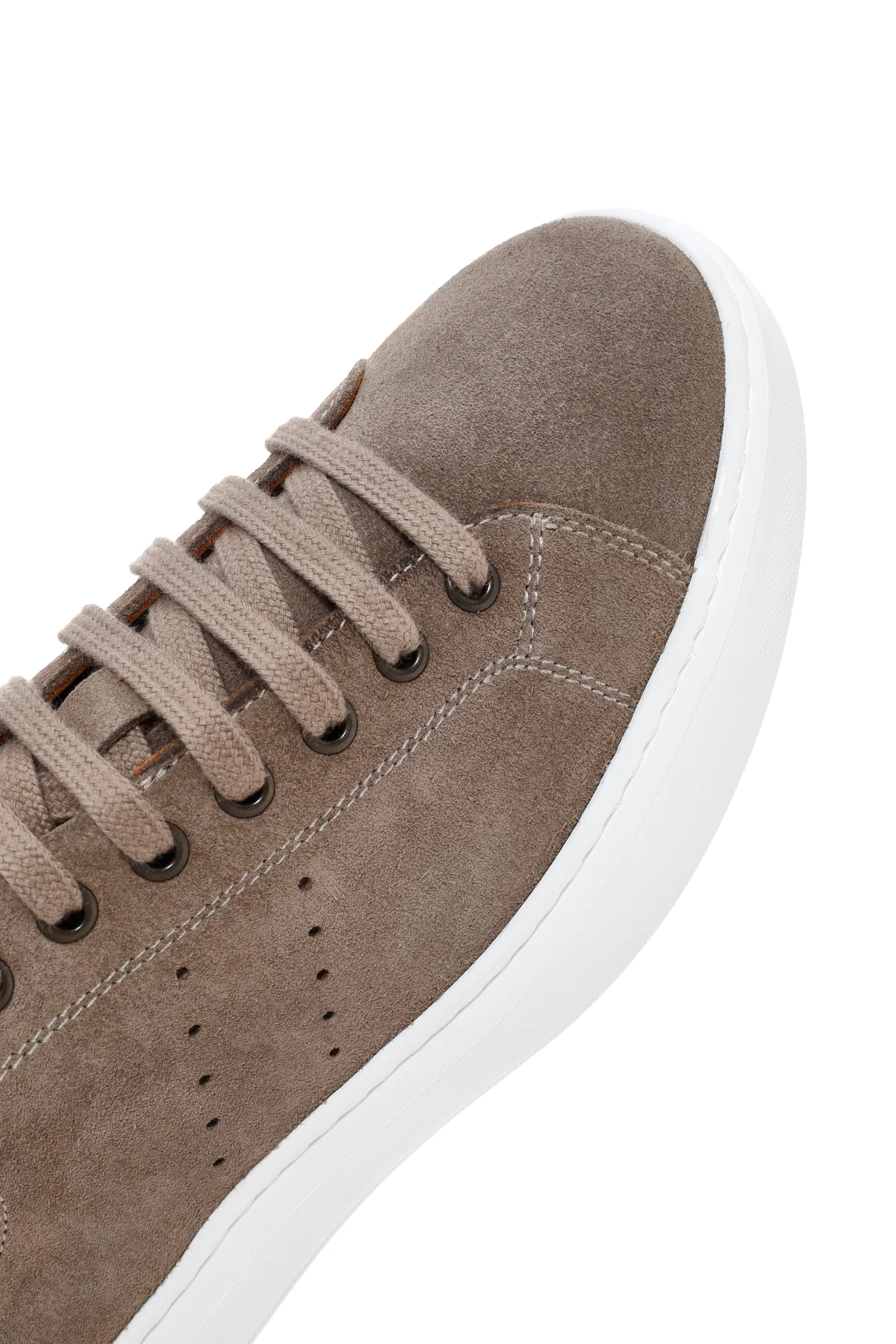 Erkek Vizon Süet Deri Sneaker - Image 9