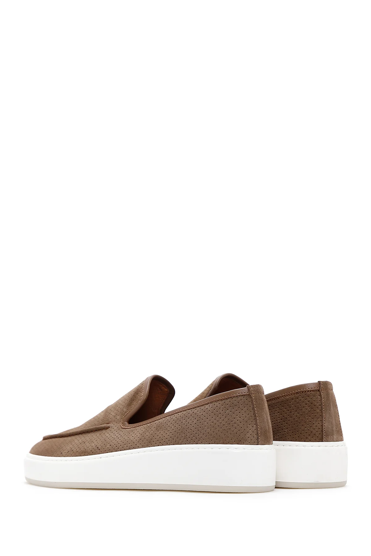 Erkek Vizon Süet Deri Spor Loafer - Image 5