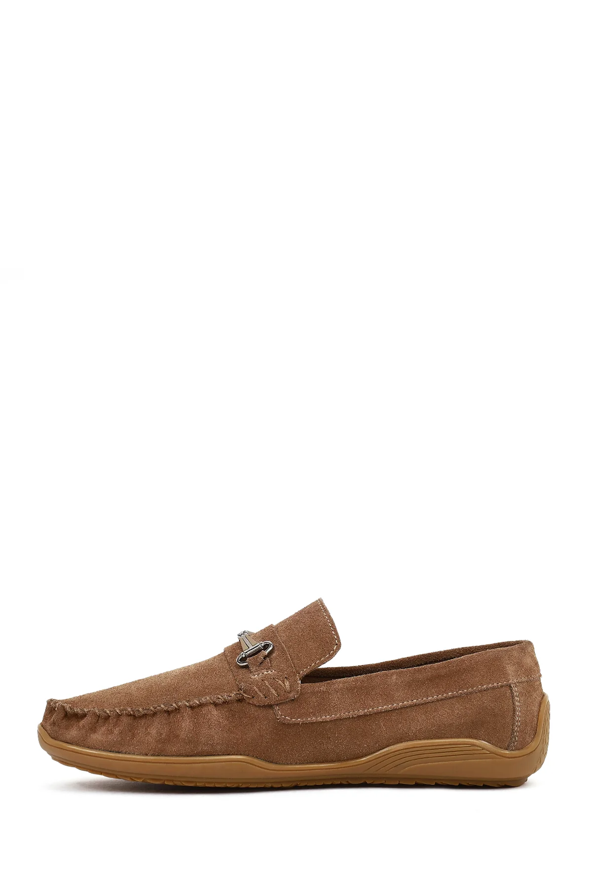 Erkek Vizon Tokalı Süet Deri Loafer - Image 3