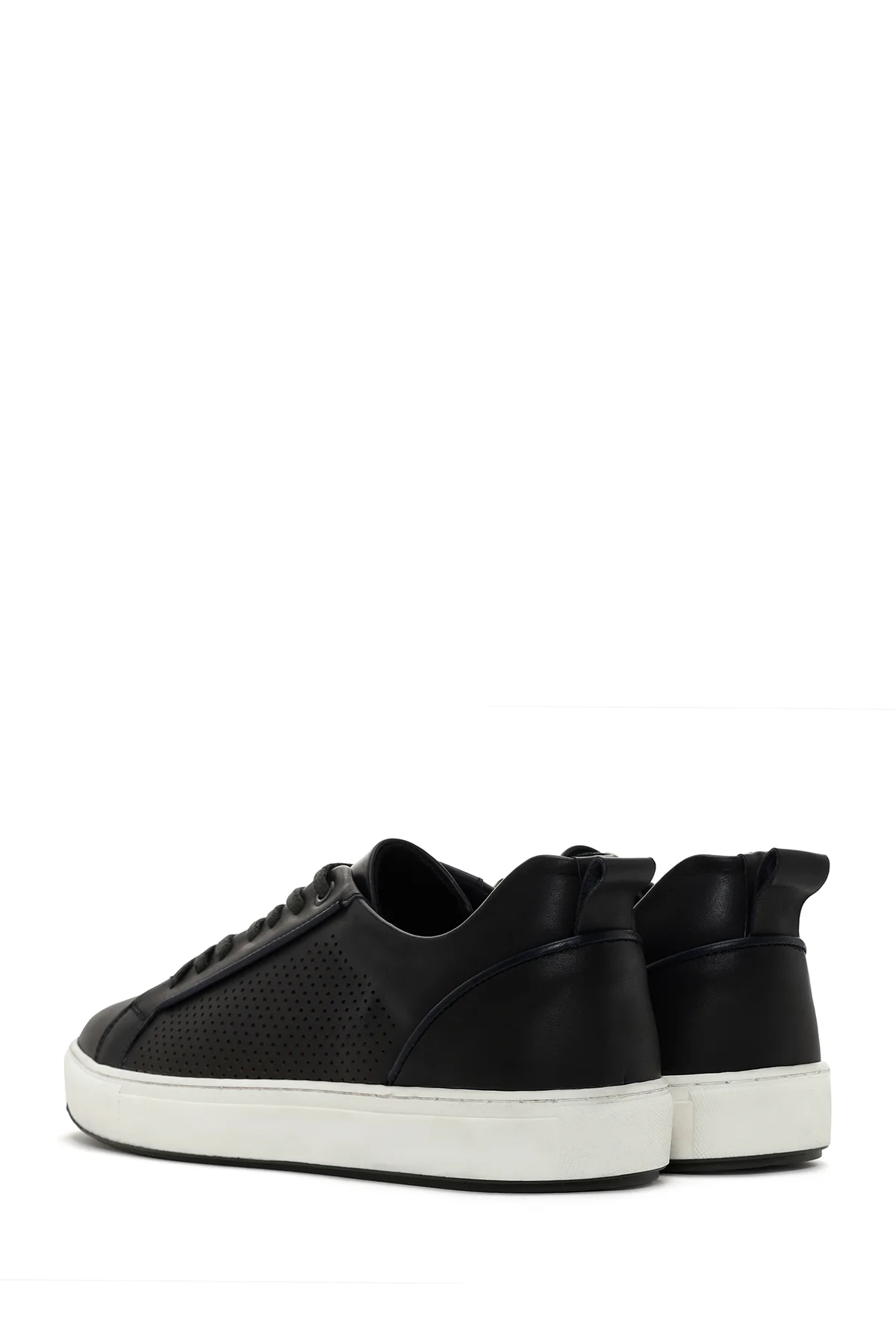 Erkek Yeşil Bağcıklı Deri Sneaker - Image 5