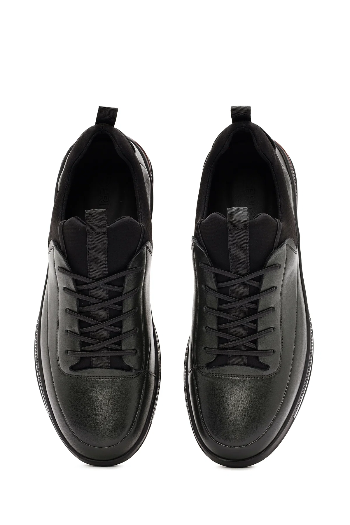 Erkek Yeşil Bağcıklı Deri Sneaker - Image 7