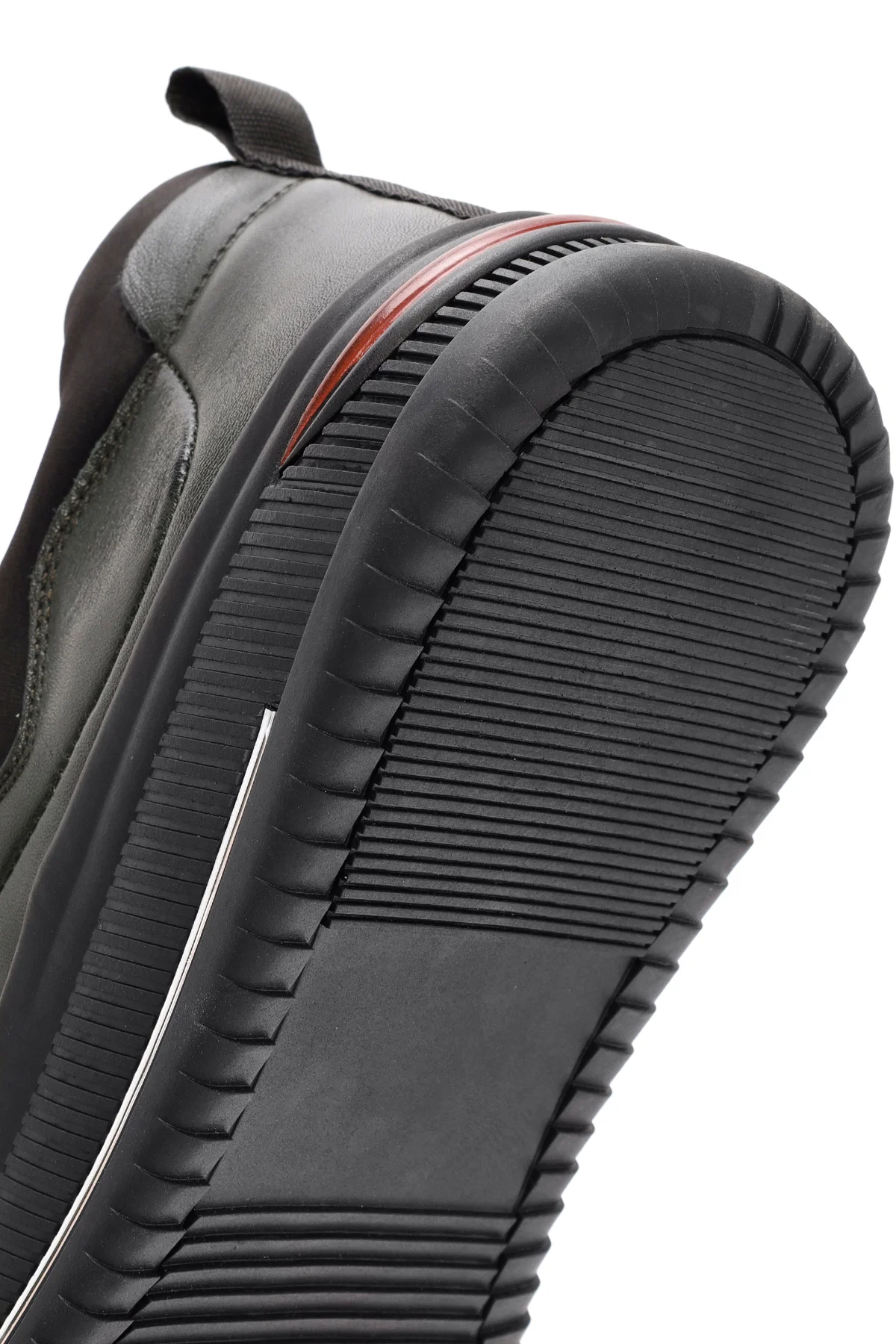 Erkek Yeşil Bağcıklı Deri Sneaker - Image 8