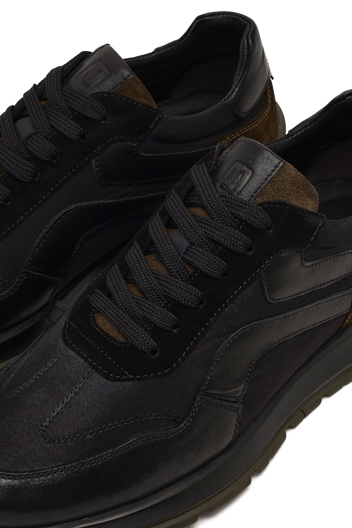 Erkek Yeşil Bağcıklı Deri Sneaker - Image 11