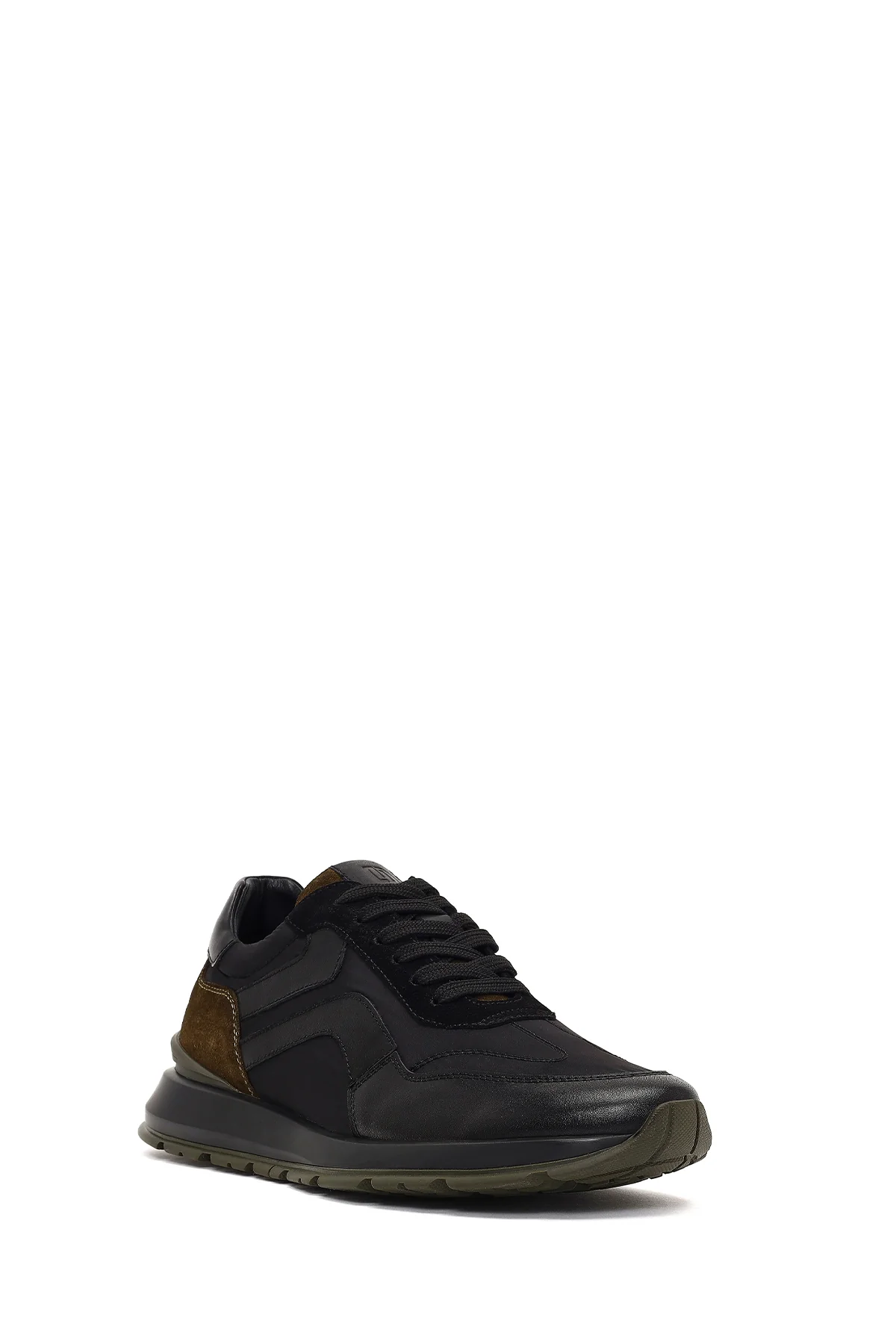Erkek Yeşil Bağcıklı Deri Sneaker - Image 6