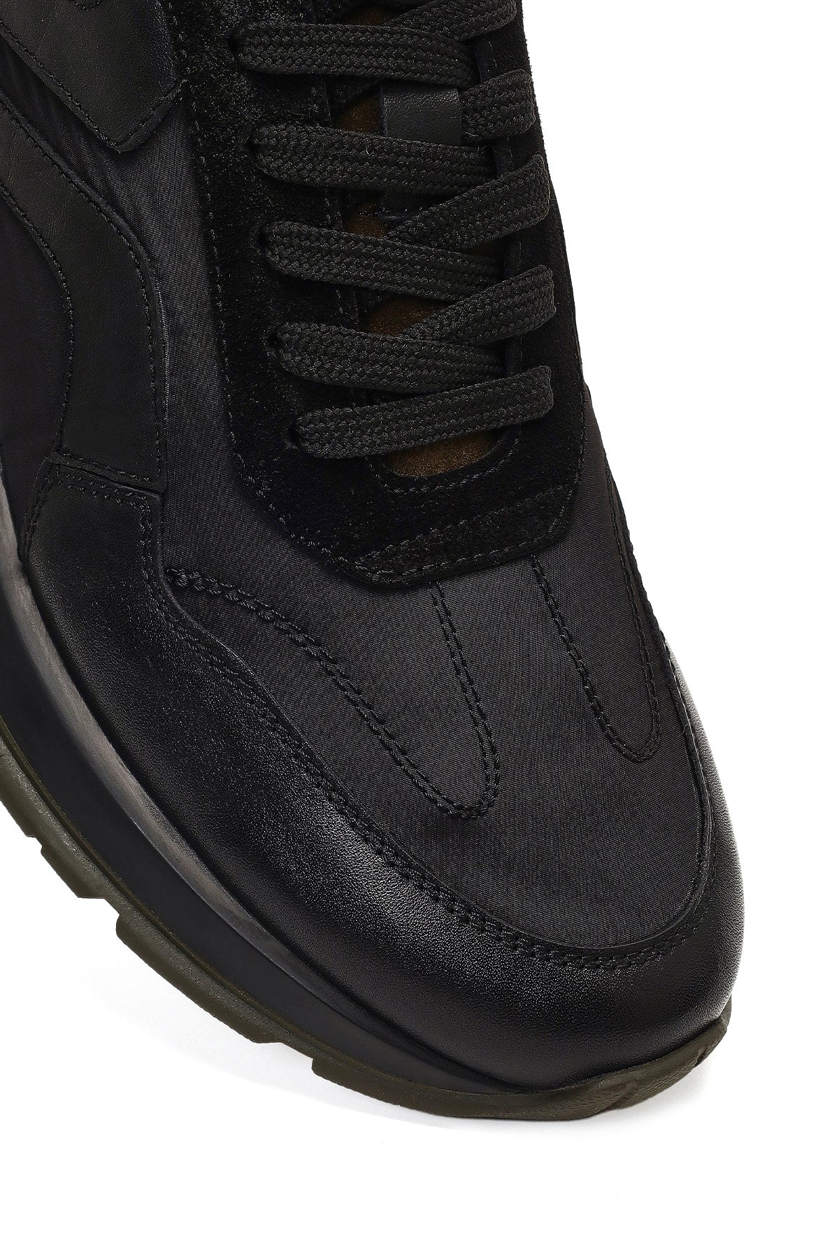 Erkek Yeşil Bağcıklı Deri Sneaker - Image 9