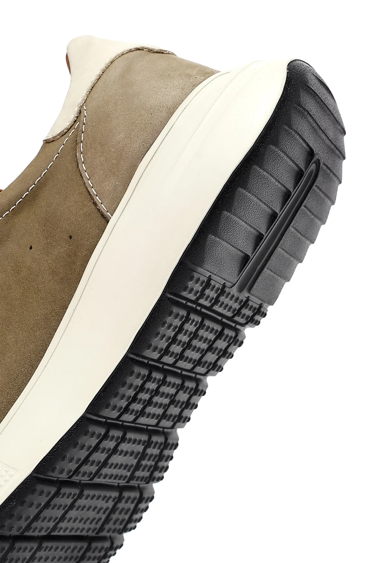 Erkek Yeşil Bağcıklı Kalın Tabanlı Nubuk Deri Sneaker - Image 8