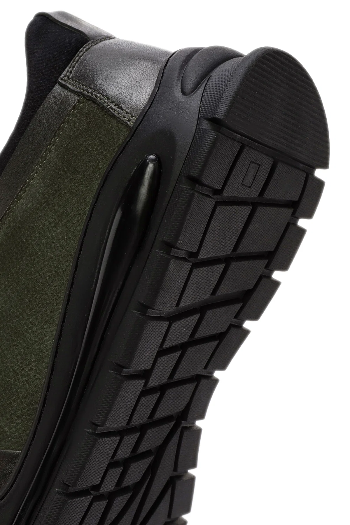 Erkek Yeşil Bağcıklı Nubuk Deri Casual Sneaker - Image 8