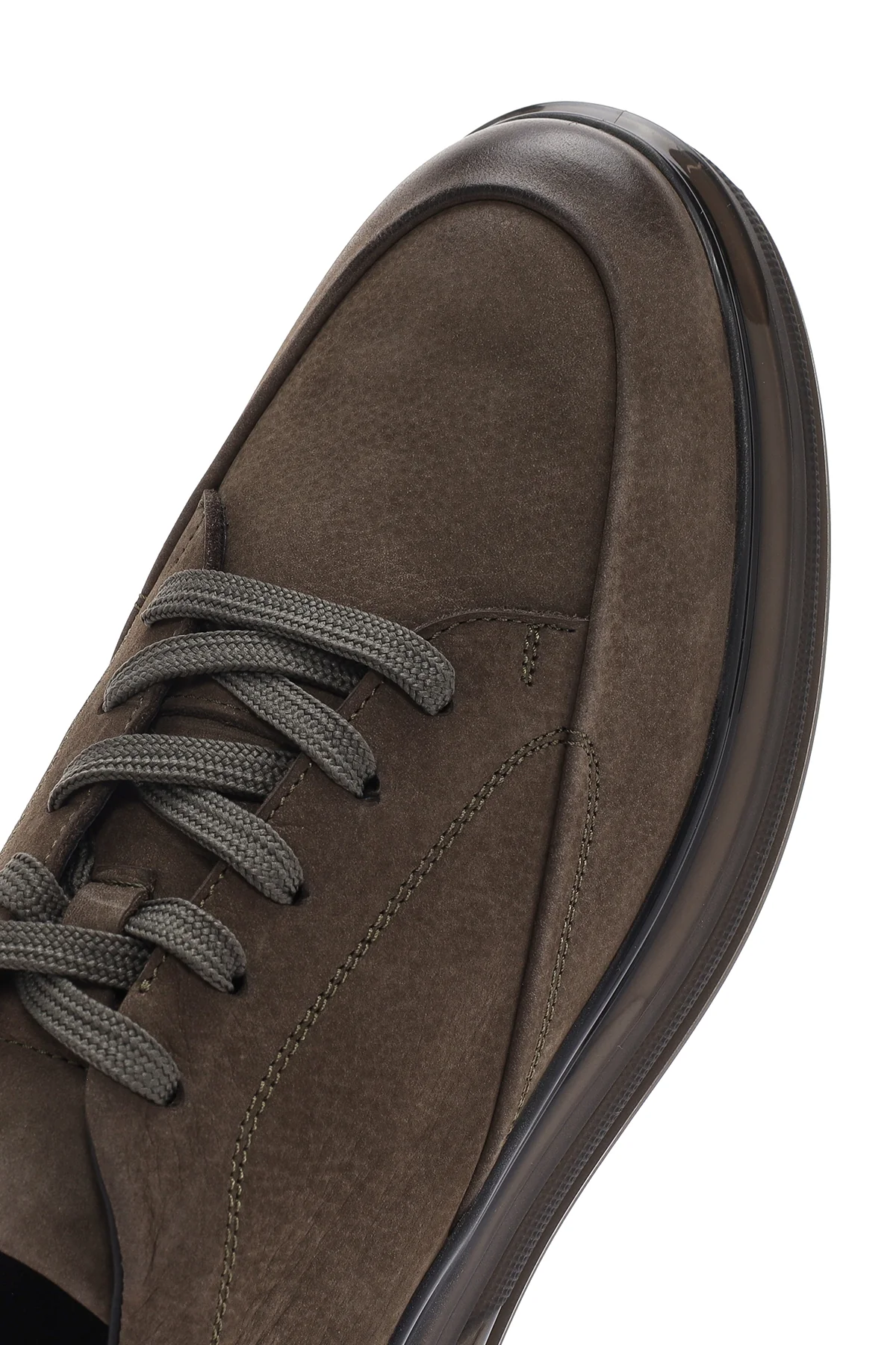 Erkek Yeşil Bağcıklı Nubuk Deri Sneaker - Image 10