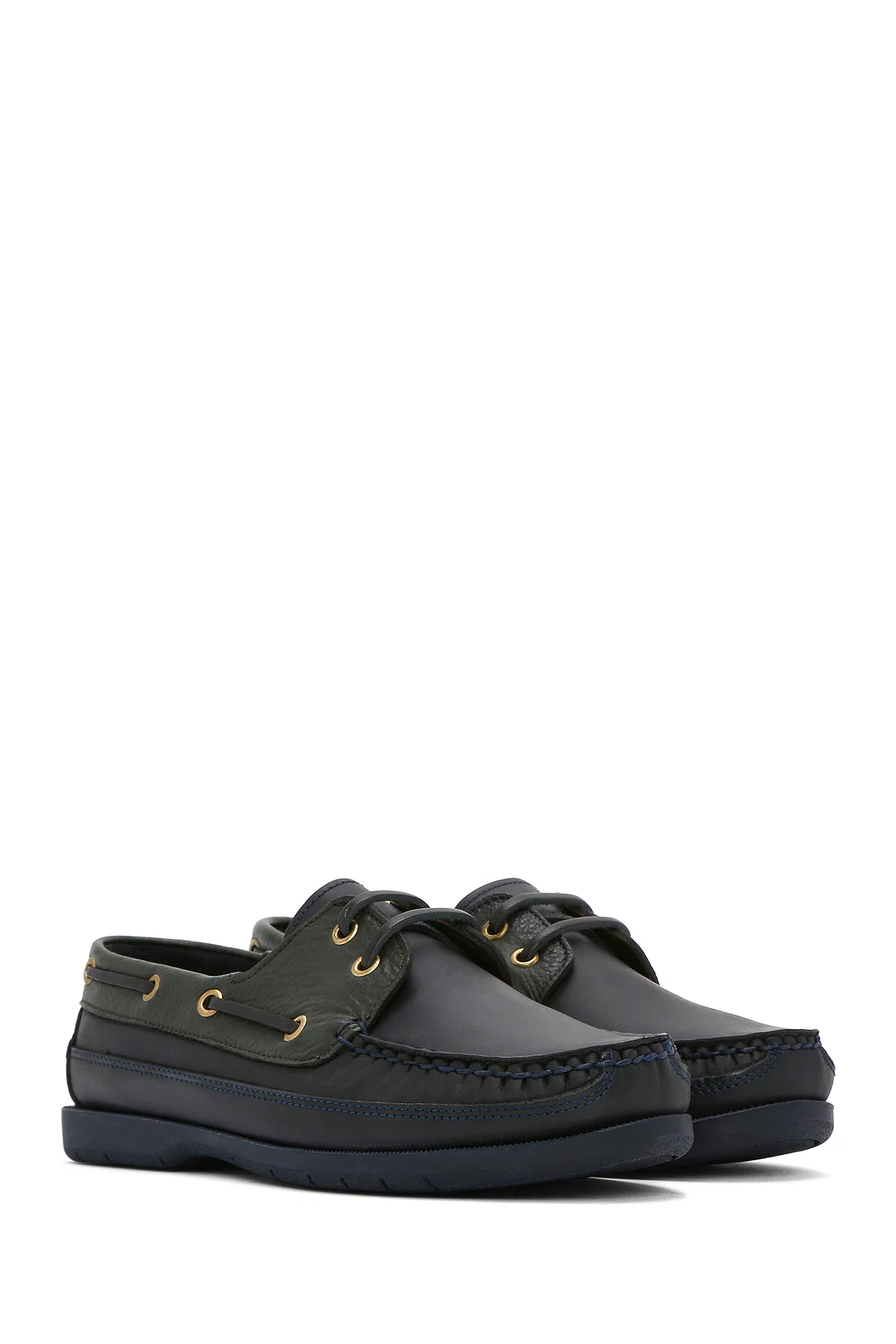 Erkek Yeşil Deri Comfort Casual Ayakkabı - Image 3