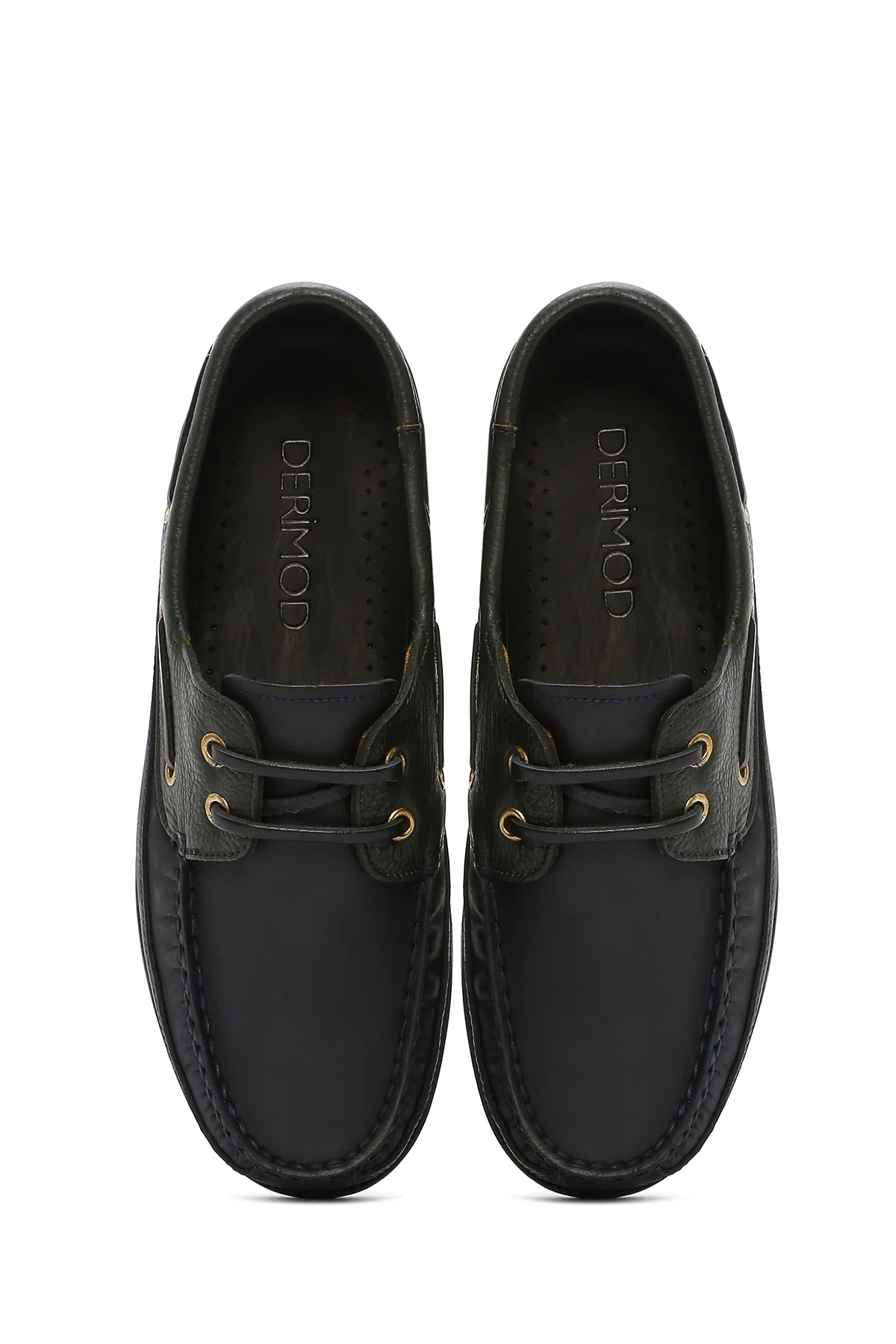 Erkek Yeşil Deri Comfort Casual Ayakkabı - Image 7