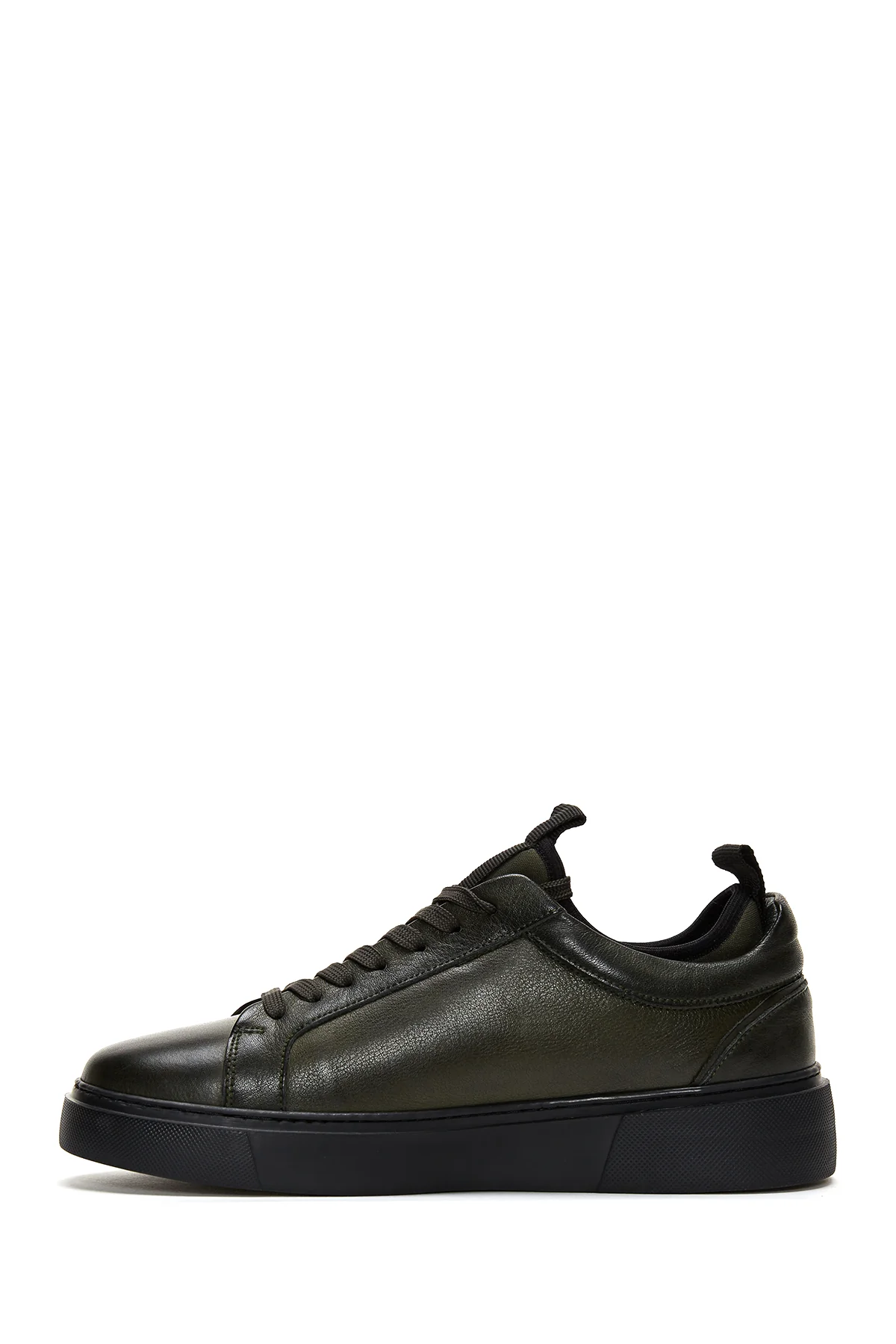 Erkek Yeşil Deri Kalın Tabanlı Sneaker - Image 2