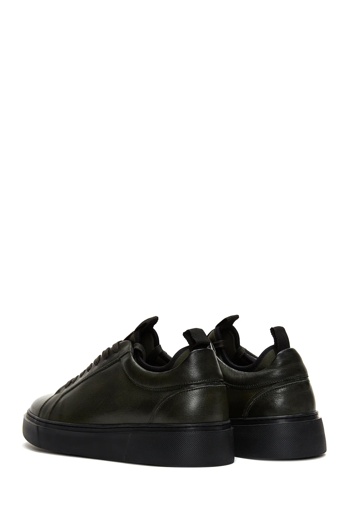 Erkek Yeşil Deri Kalın Tabanlı Sneaker - Image 5