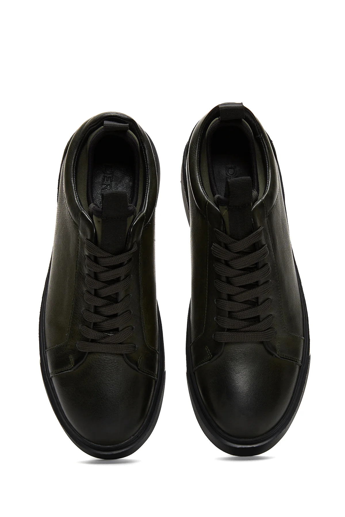 Erkek Yeşil Deri Kalın Tabanlı Sneaker - Image 6