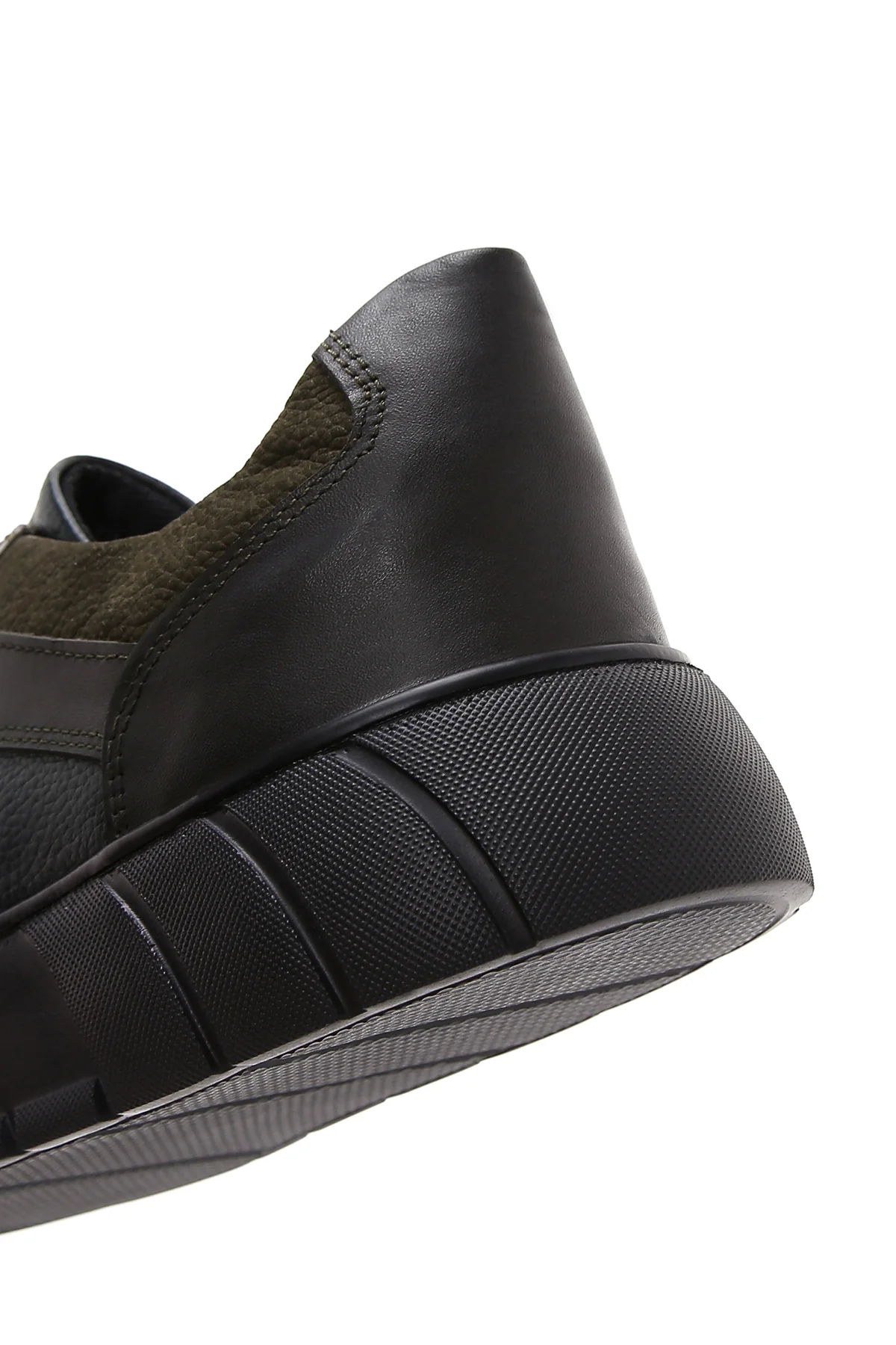 Erkek Yeşil Deri Kalın Tabanlı Sneaker - Image 9