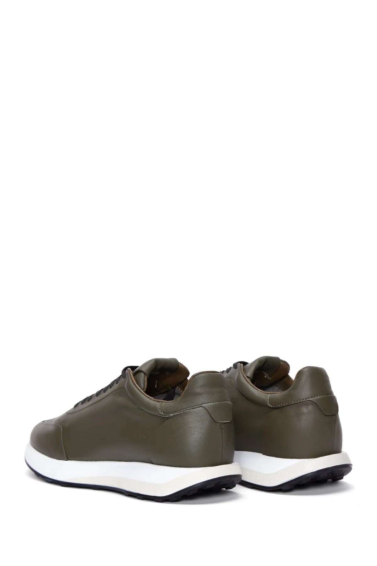 Erkek Yeşil Deri Sneaker - Image 5