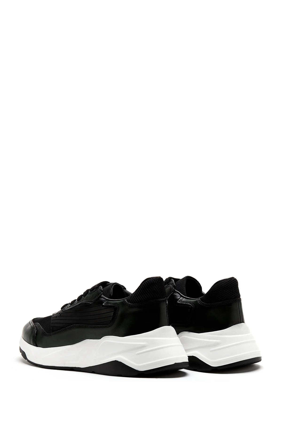 Erkek Yeşil Deri Sneaker - Image 5