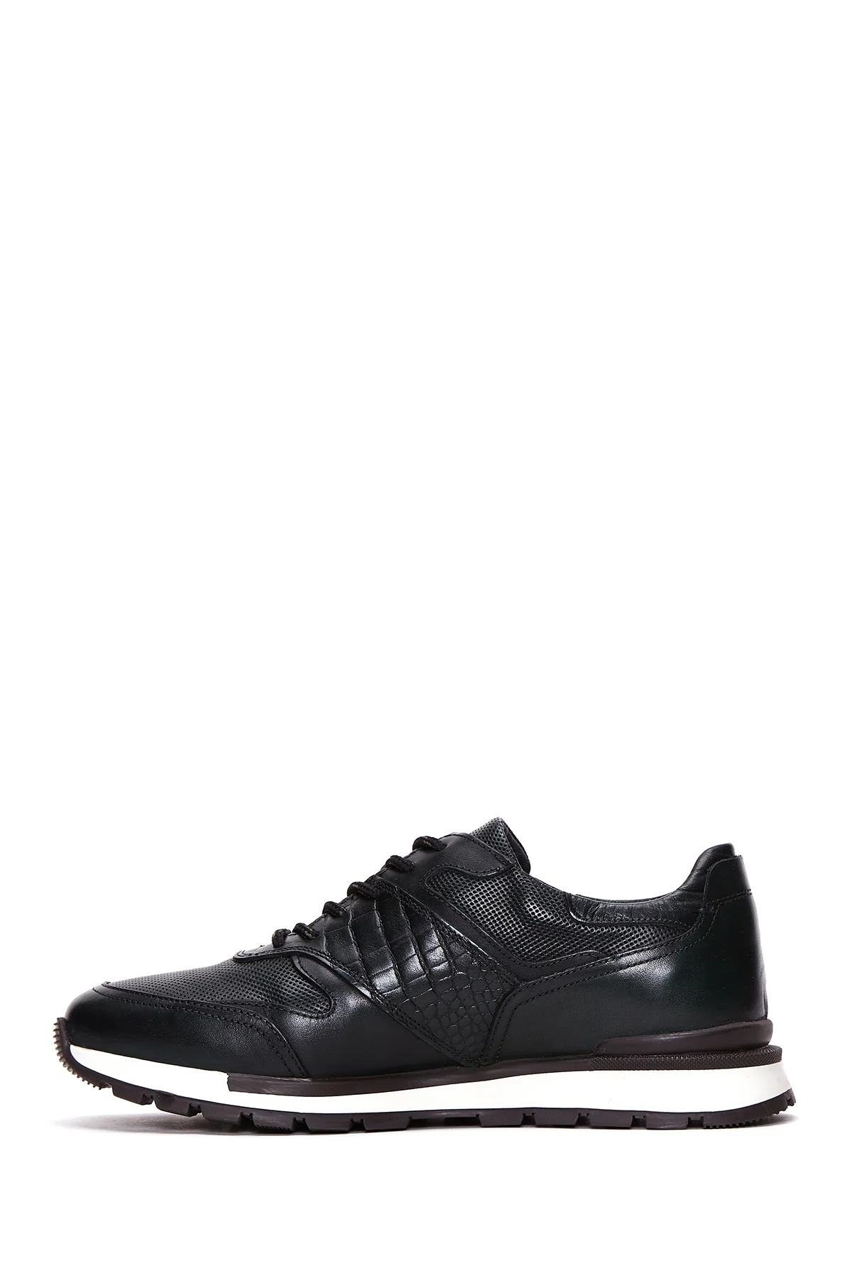 Erkek Yeşil Deri Sneaker - Image 2