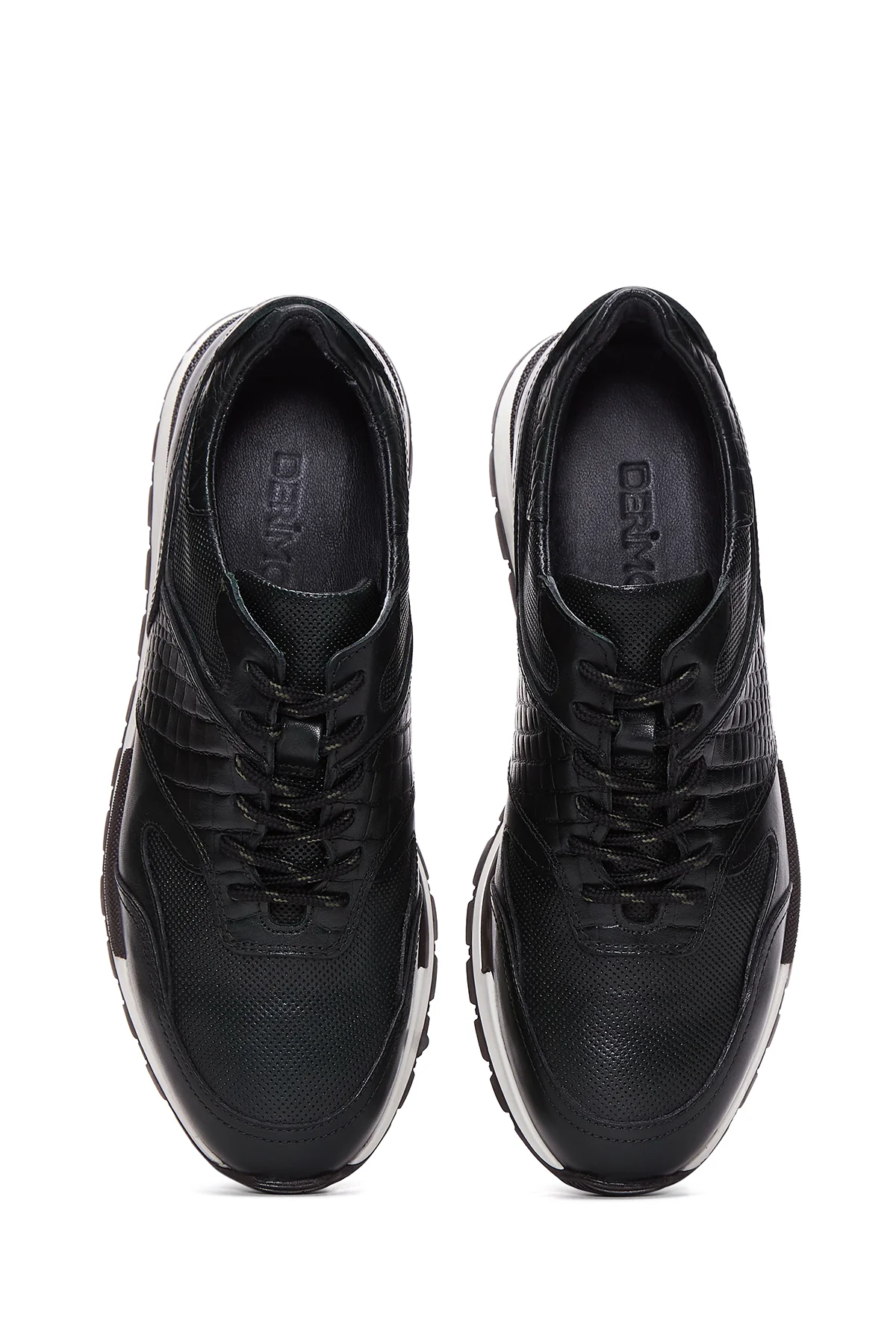 Erkek Yeşil Deri Sneaker - Image 6