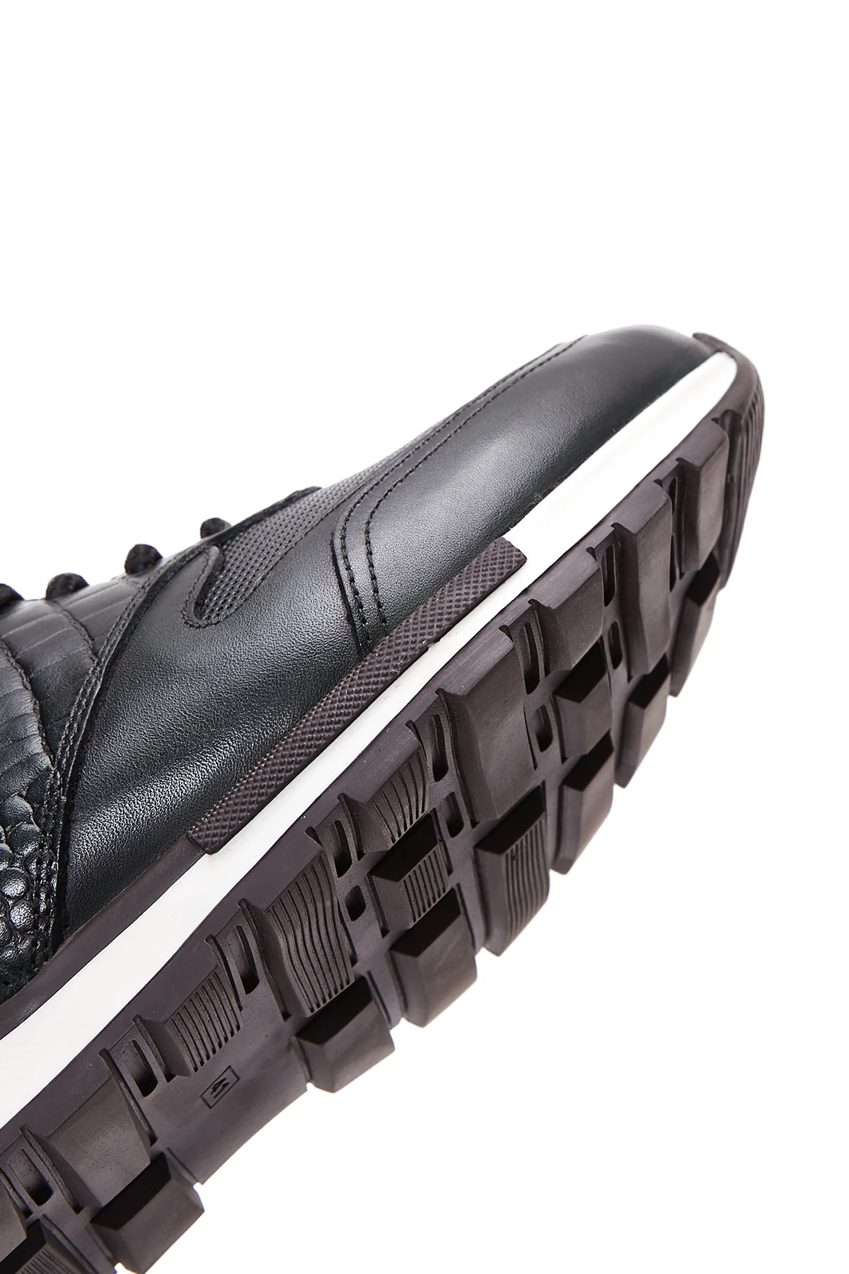 Erkek Yeşil Deri Sneaker - Image 7