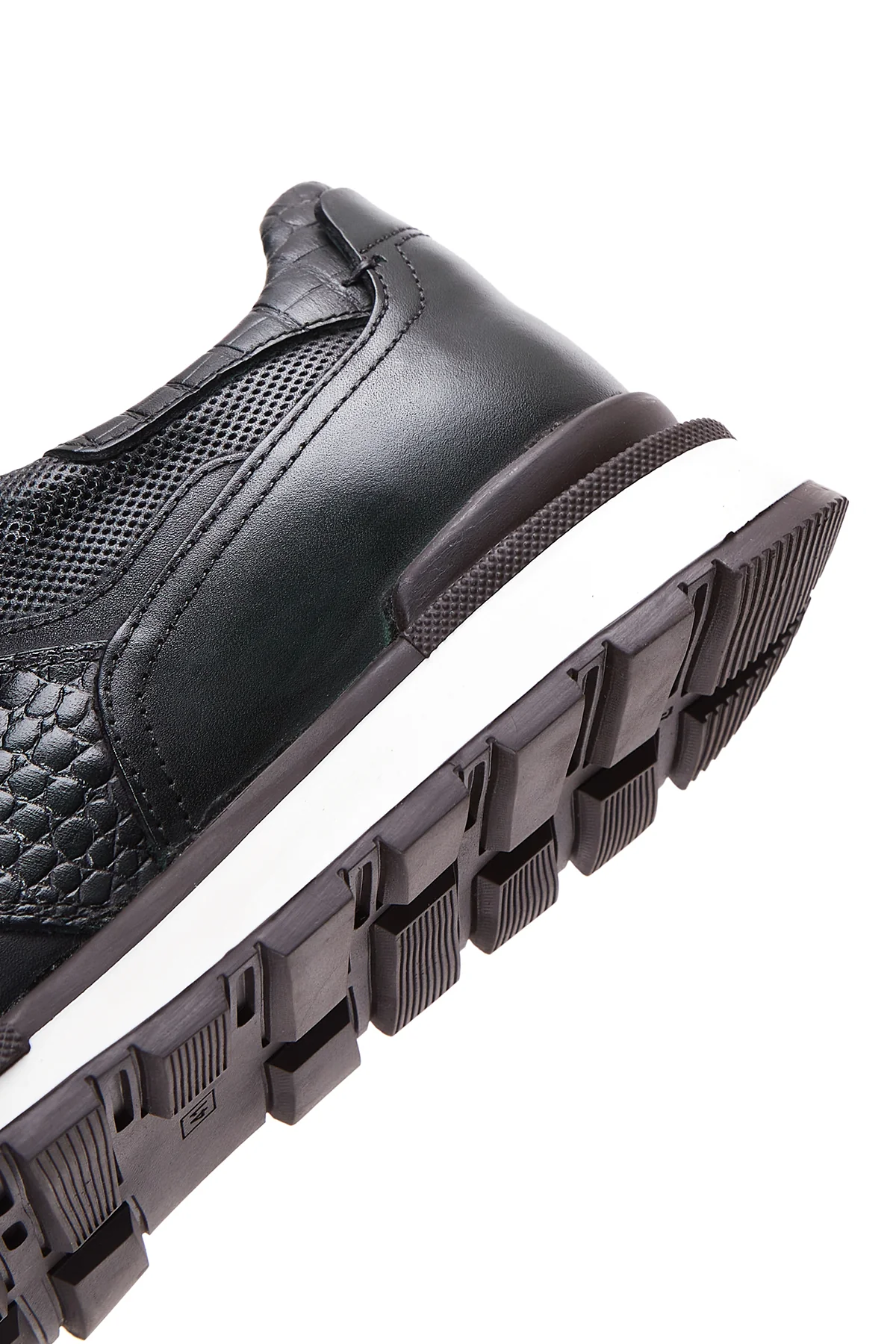 Erkek Yeşil Deri Sneaker - Image 8