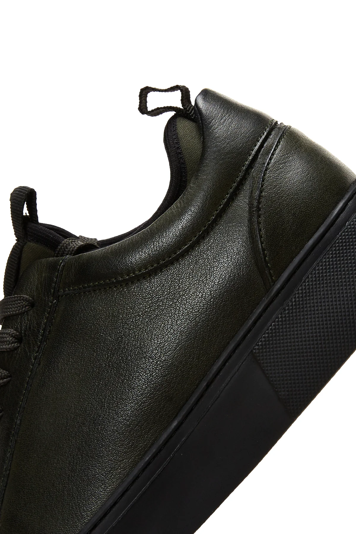 Erkek Yeşil Deri Sneaker - Image 8
