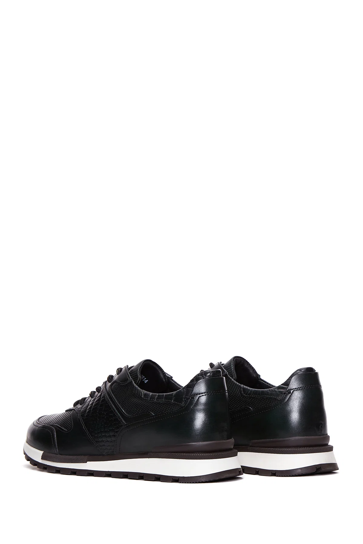 Erkek Yeşil Deri Sneaker - Image 5