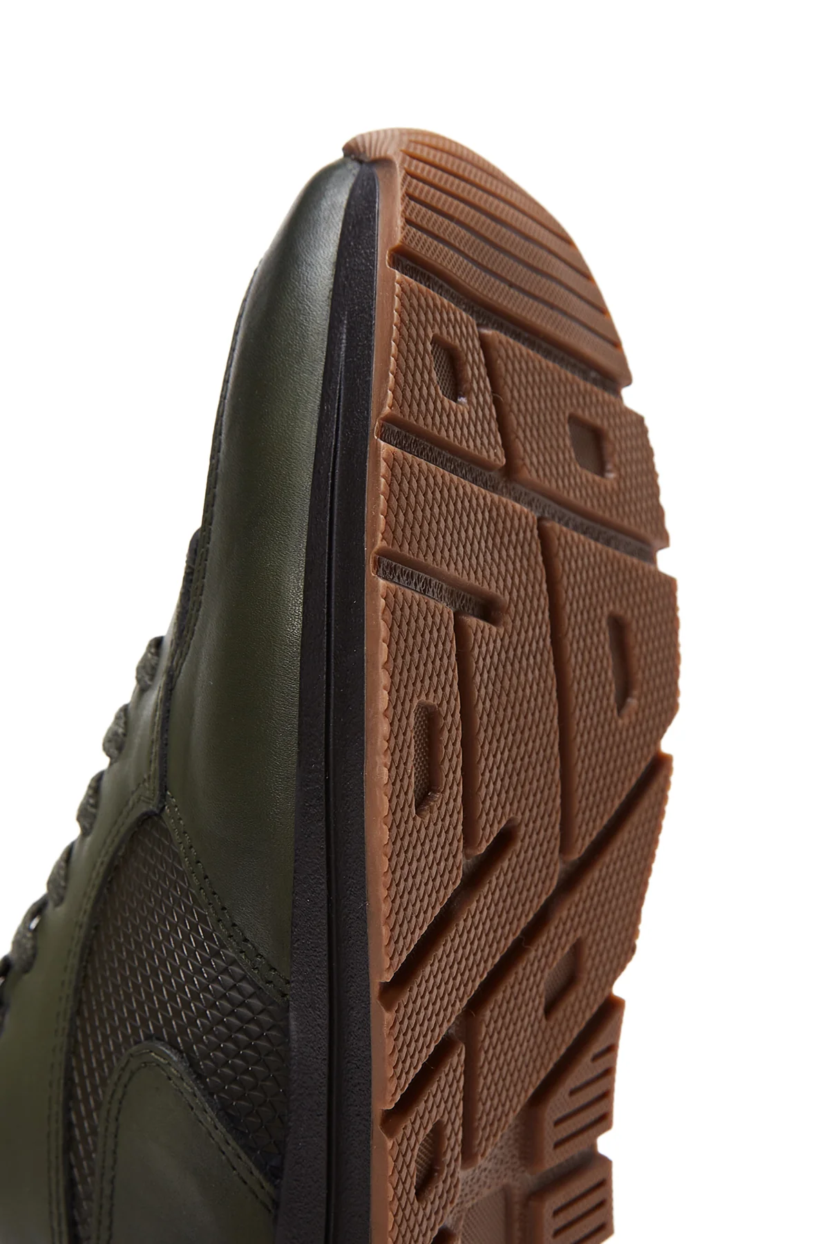 Erkek Yeşil Deri Sneaker - Image 7