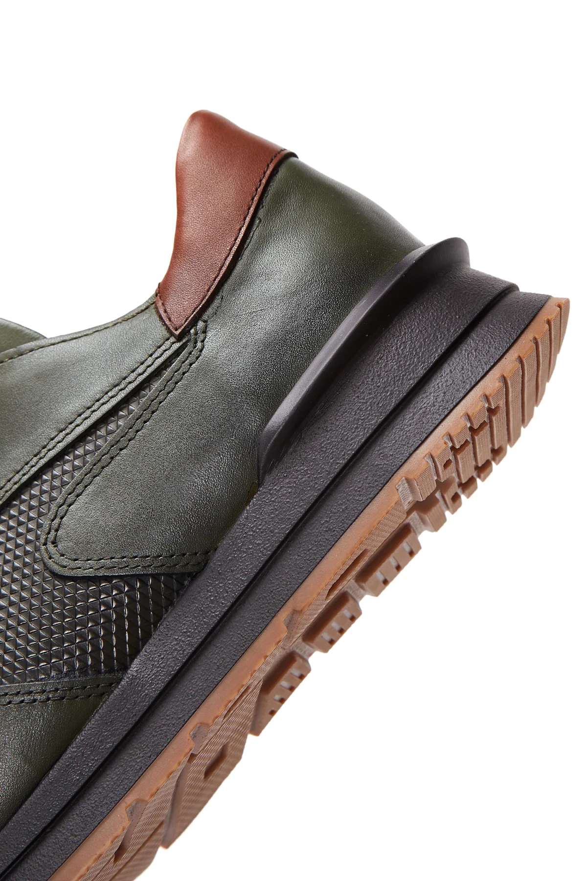 Erkek Yeşil Deri Sneaker - Image 9