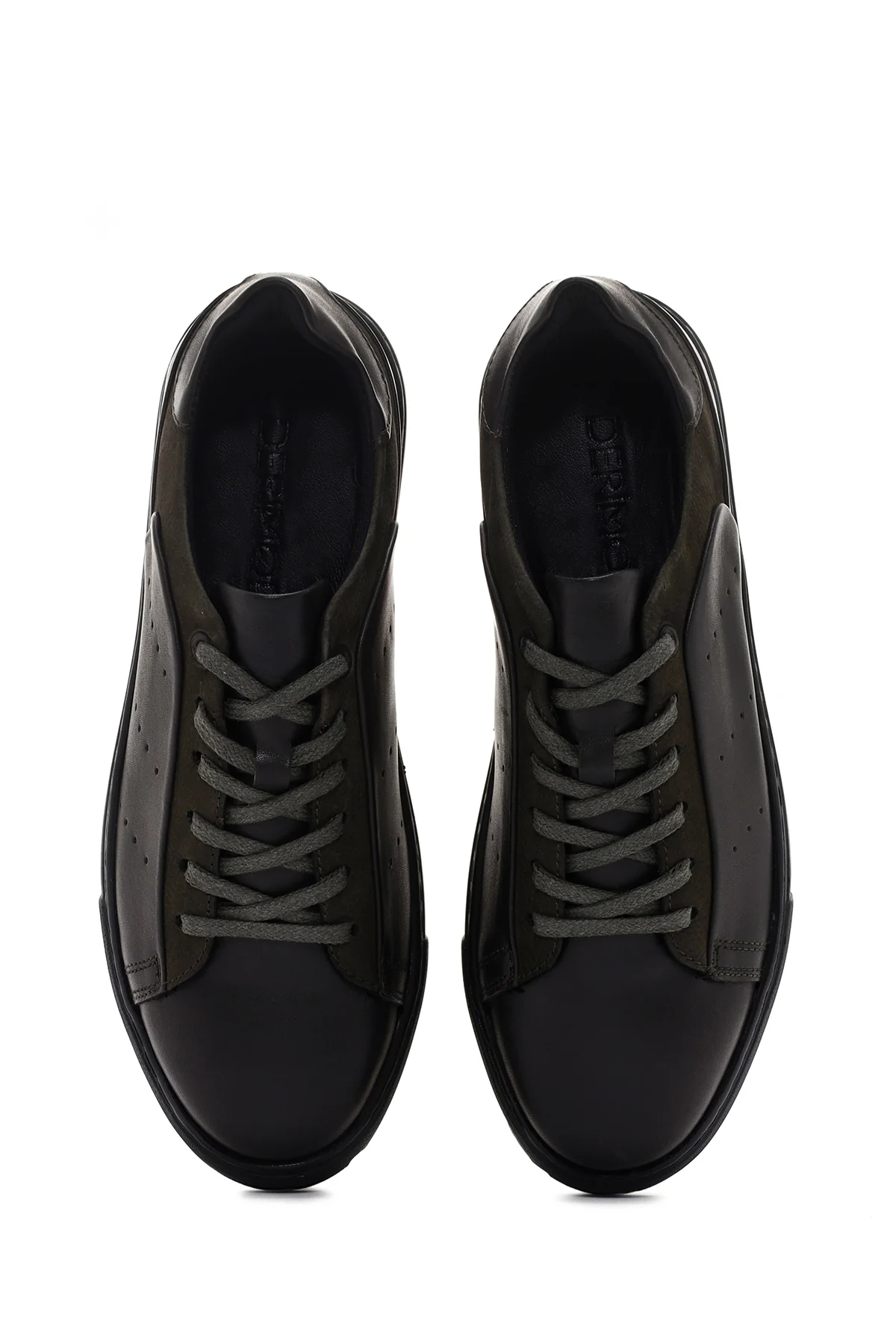 Erkek Yeşil  Deri Sneaker - Image 6