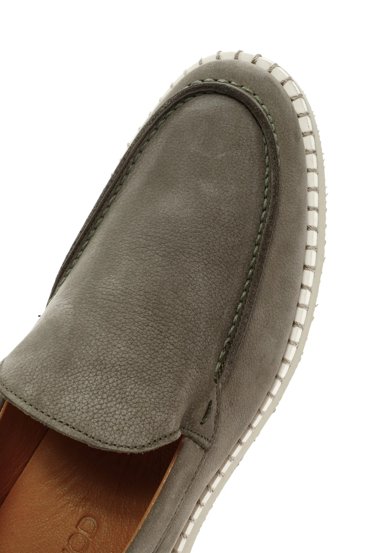 Erkek Yeşil Nubuk Deri Casual Loafer - Image 10